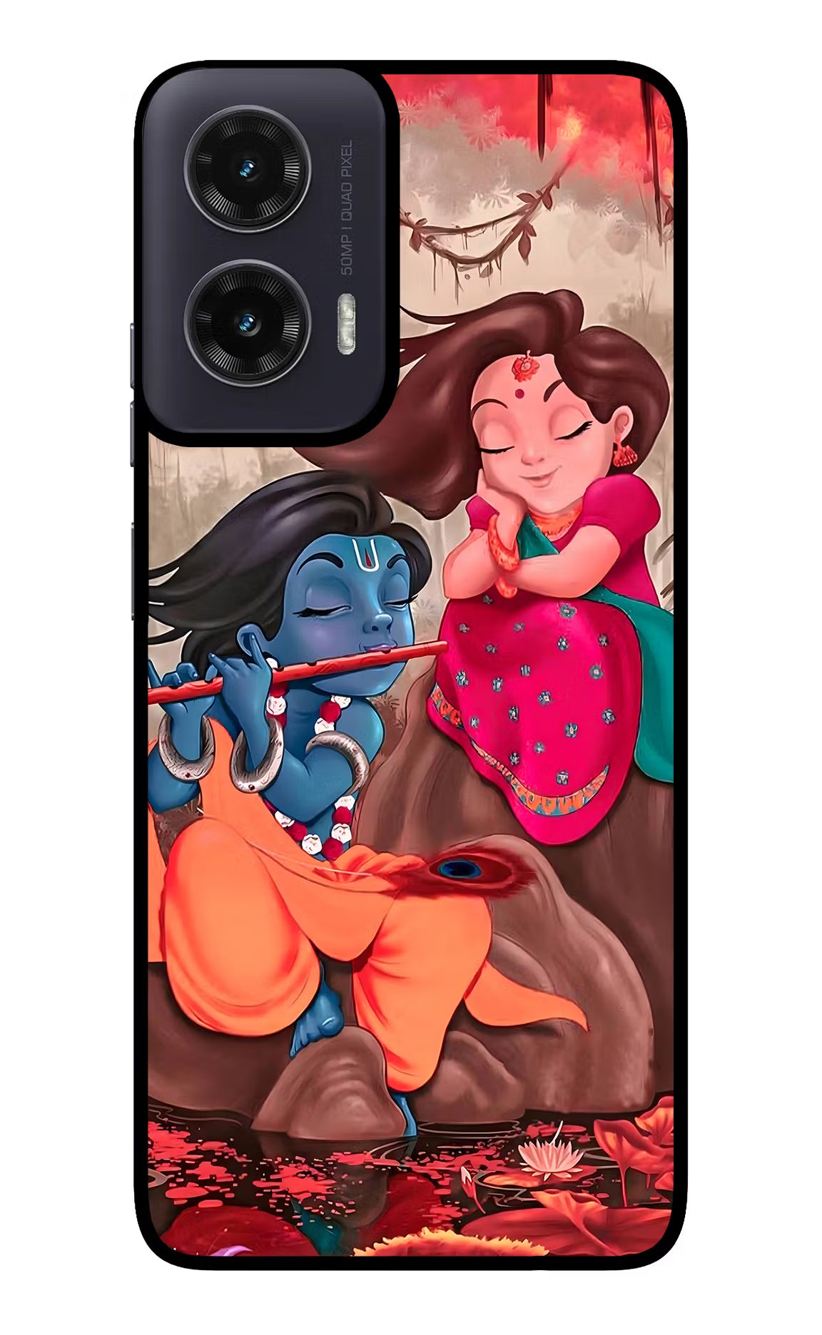 Radhe Krishna Moto G35 5G Glass Case - Radhe Krishna Moto G35 5G Glass Case Radhe Krishna Moto G35 5G Glass Case