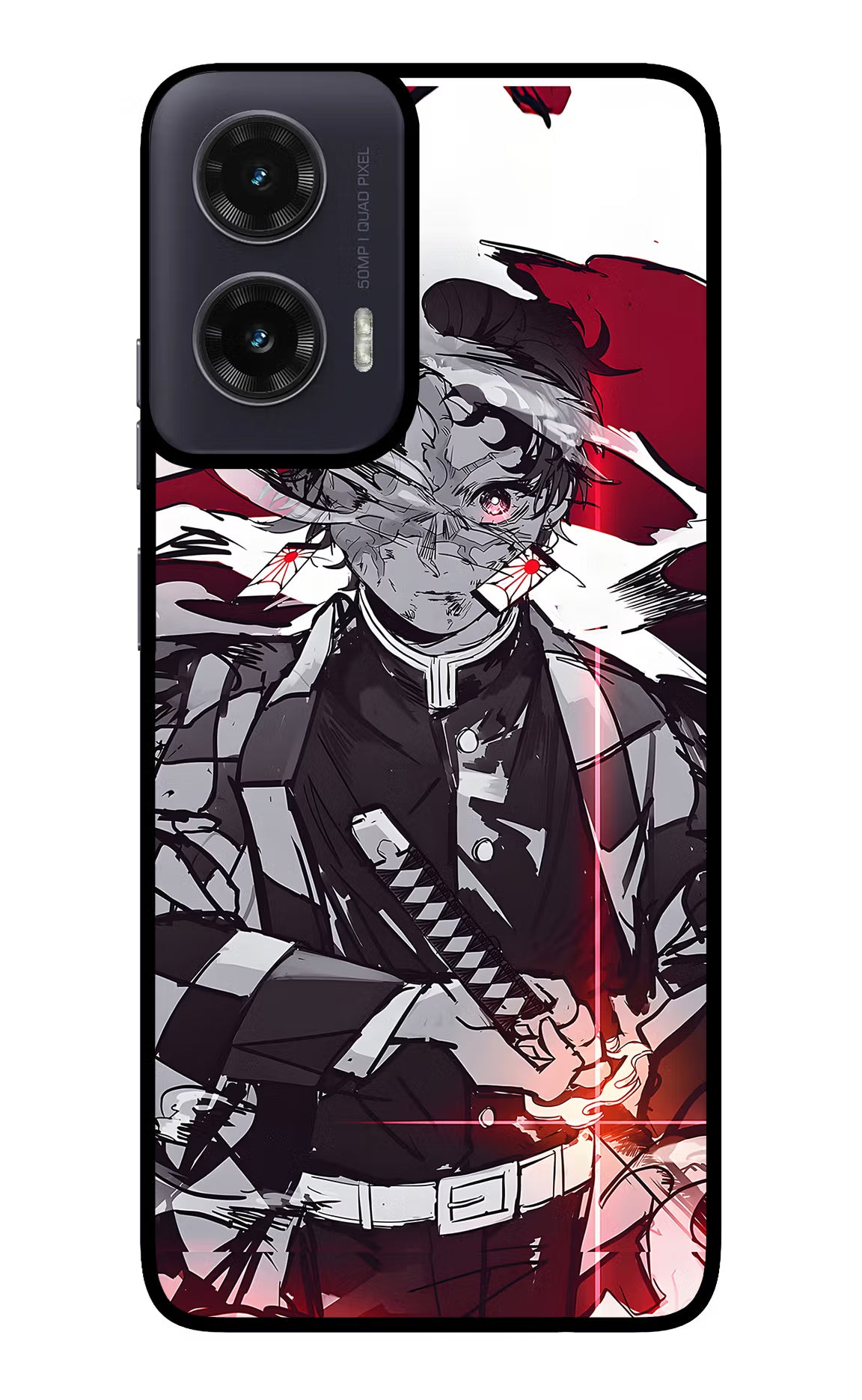 Demon Slayer Moto G35 5G Glass Case - Demon Slayer Moto G35 5G Glass Case Demon Slayer Moto G35 5G Glass Case