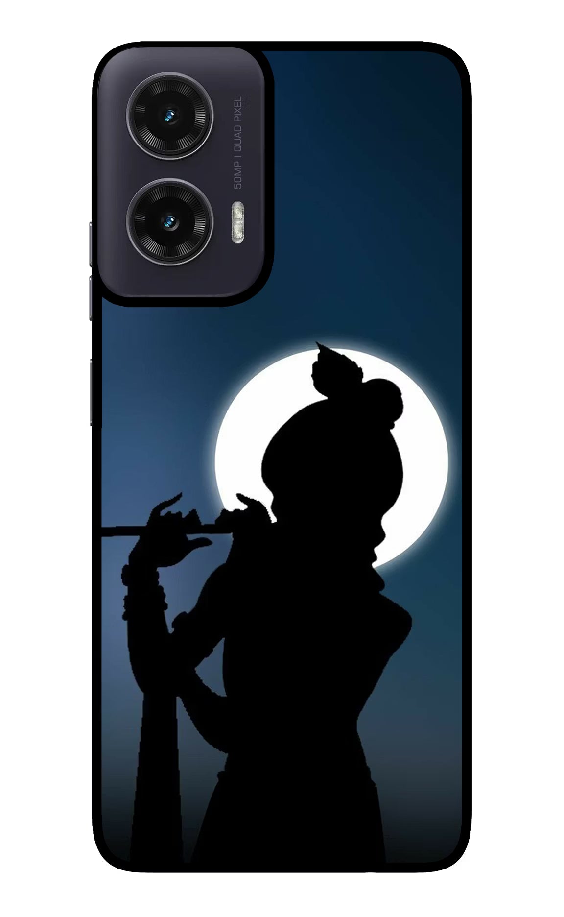 Shri Krishna Silhouette Moto G35 5G Glass Case - Shri Krishna Silhouette Moto G35 5G Glass Case Shri Krishna Silhouette Moto G35 5G Glass Case