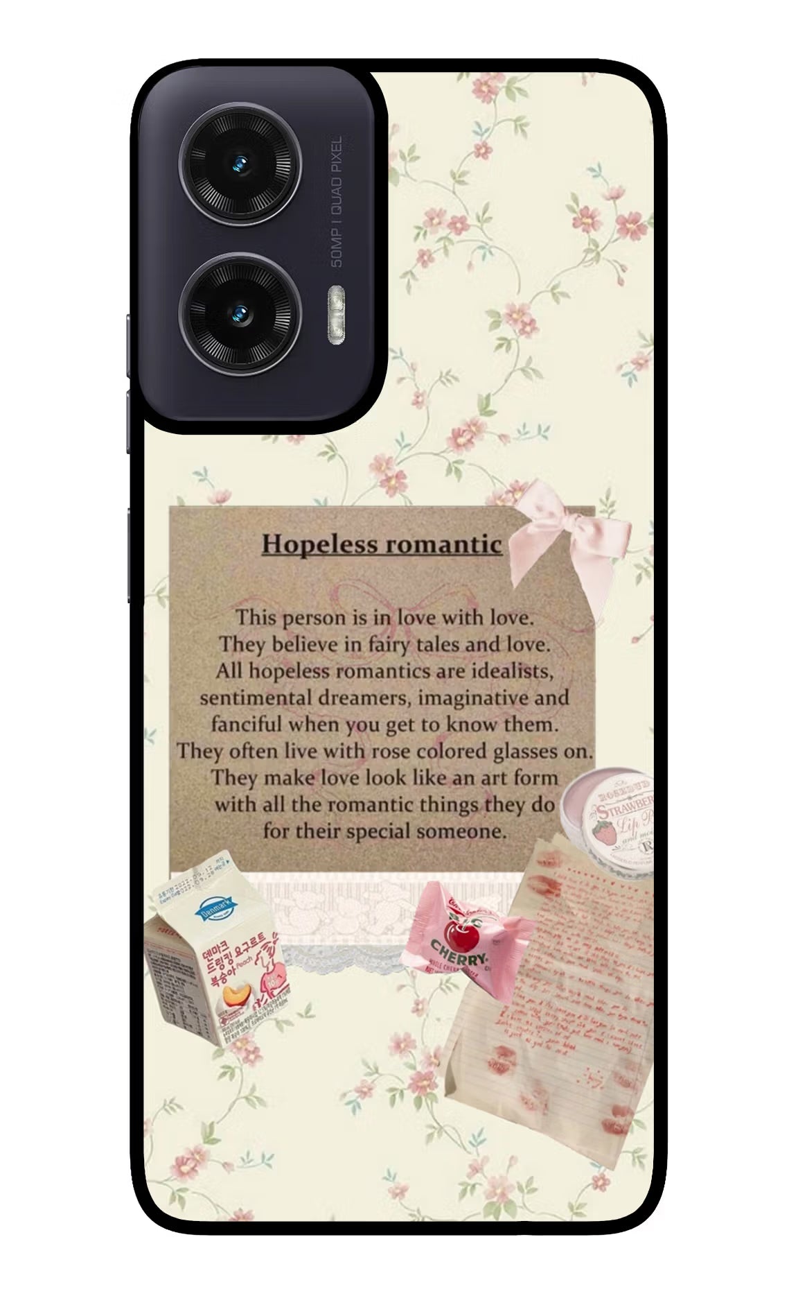 Hopeless Romantic Moto G35 5G Glass Case - Hopeless Romantic Moto G35 5G Glass Case Hopeless Romantic Moto G35 5G Glass Case