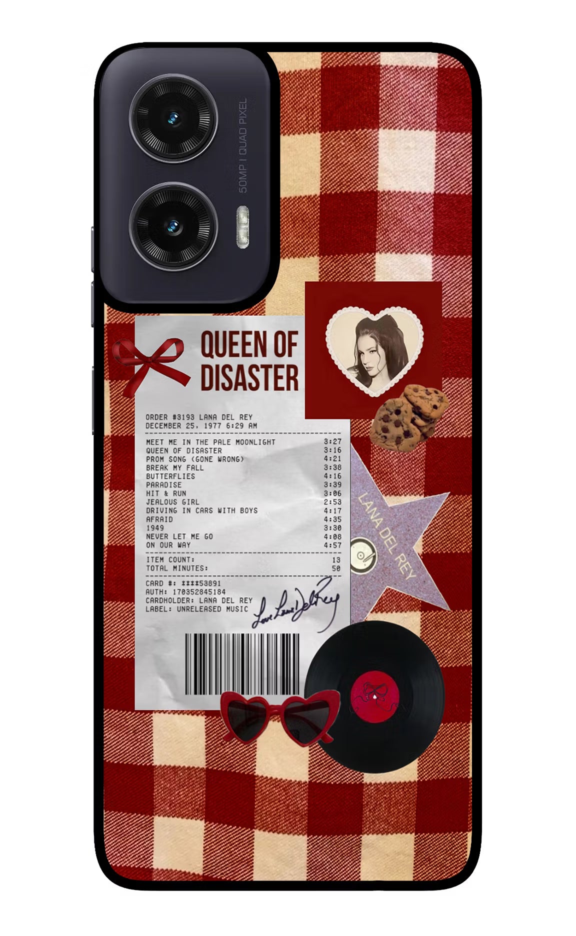 Queen of Disaster Moto G35 5G Glass Case - Queen of Disaster Moto G35 5G Glass Case Queen of Disaster Moto G35 5G Glass Case