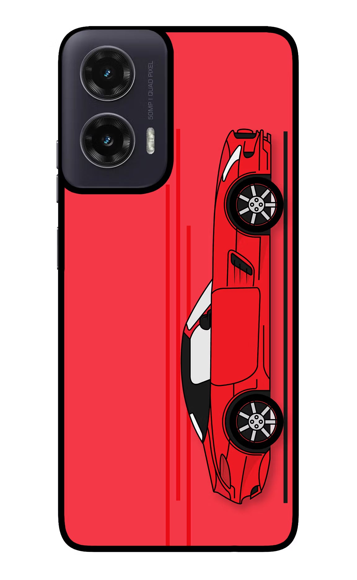 Red Velocity Moto G35 5G Glass Case - Red Velocity Moto G35 5G Glass Case Red Velocity Moto G35 5G Glass Case