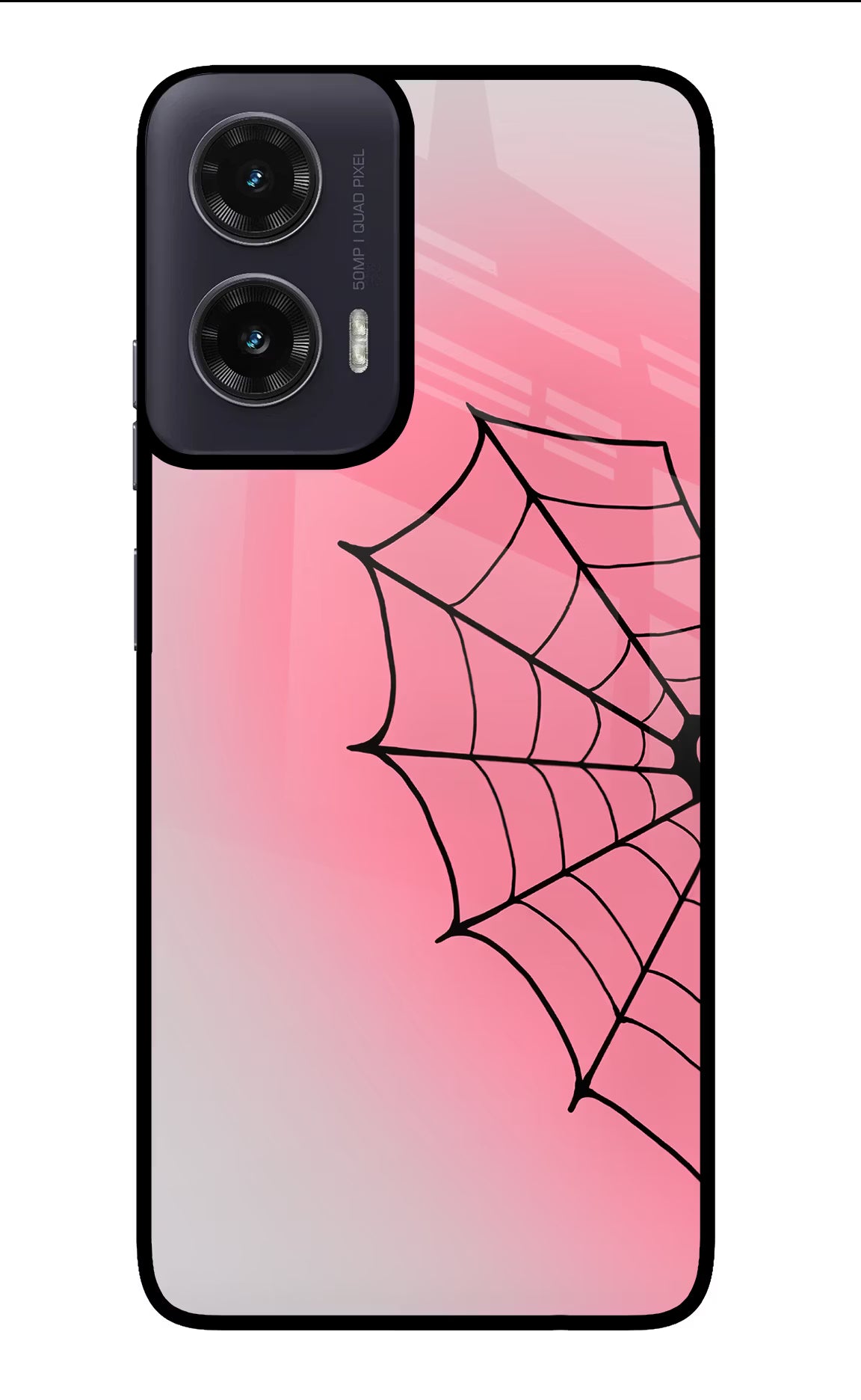 Pink Web Moto G35 5G Glass Case - Pink Web Moto G35 5G Glass Case Pink Web Moto G35 5G Glass Case