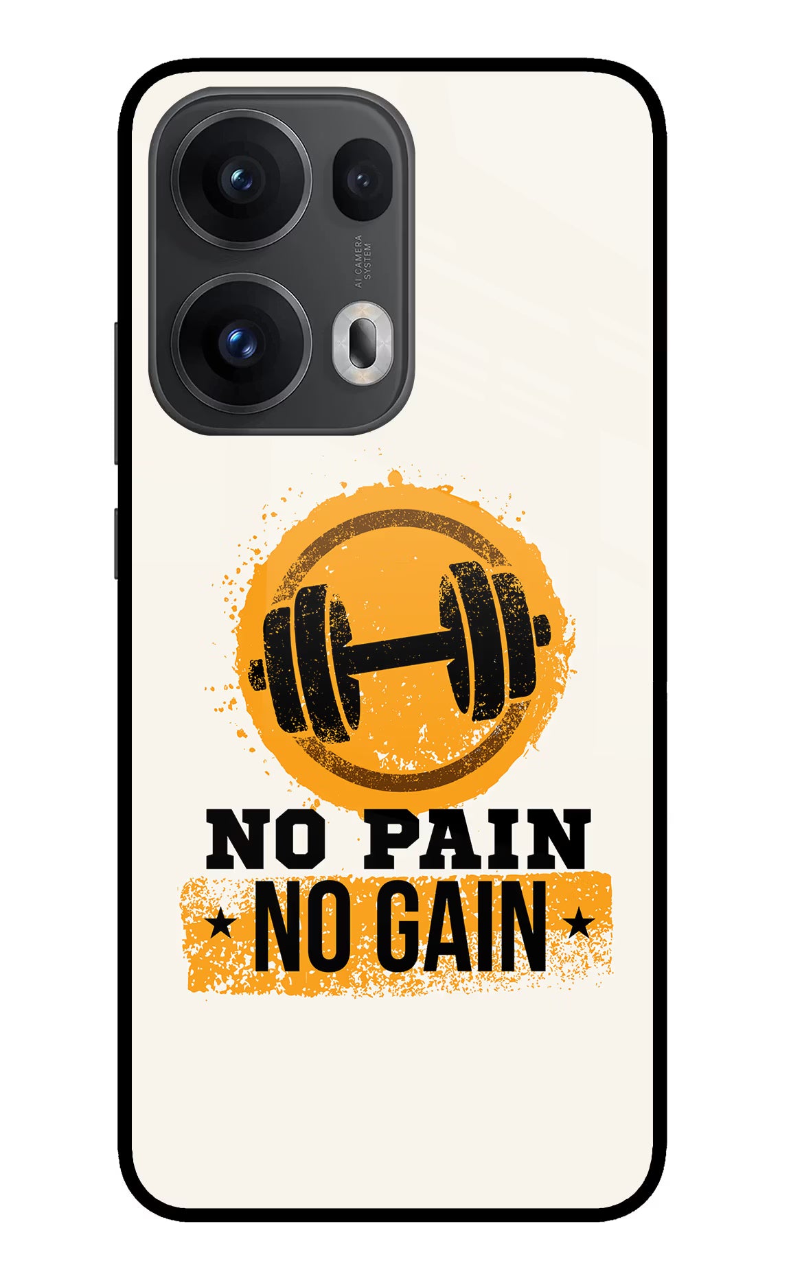 No Pain No Gain Oppo Reno13 Pro 5G Glass Case - No Pain No Gain Oppo Reno13 Pro 5G Glass Case No Pain No Gain Oppo Reno13 Pro 5G Glass Case