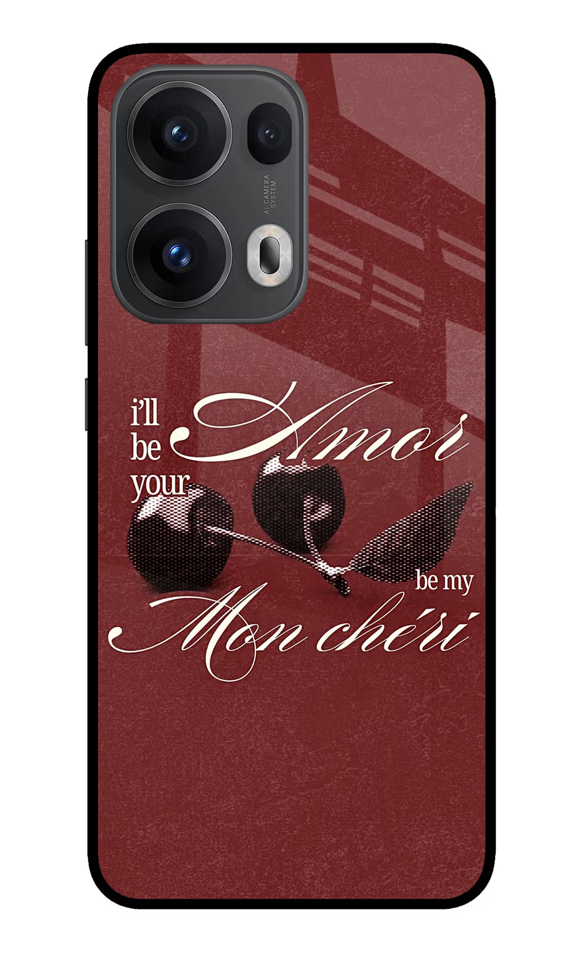 Velvet Cherry Oppo Reno13 Pro 5G Glass Case - Velvet Cherry Oppo Reno13 Pro 5G Glass Case Velvet Cherry Oppo Reno13 Pro 5G Glass Case