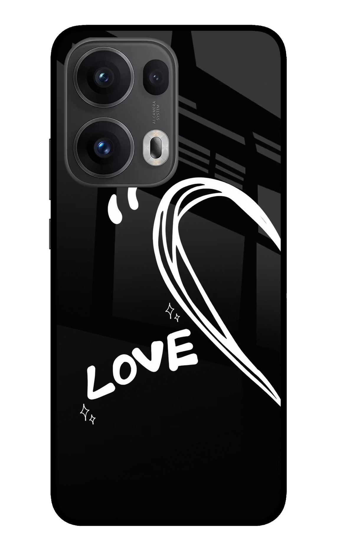 Love Line Oppo Reno13 Pro 5G Glass Case - Love Line Oppo Reno13 Pro 5G Glass Case Love Line Oppo Reno13 Pro 5G Glass Case