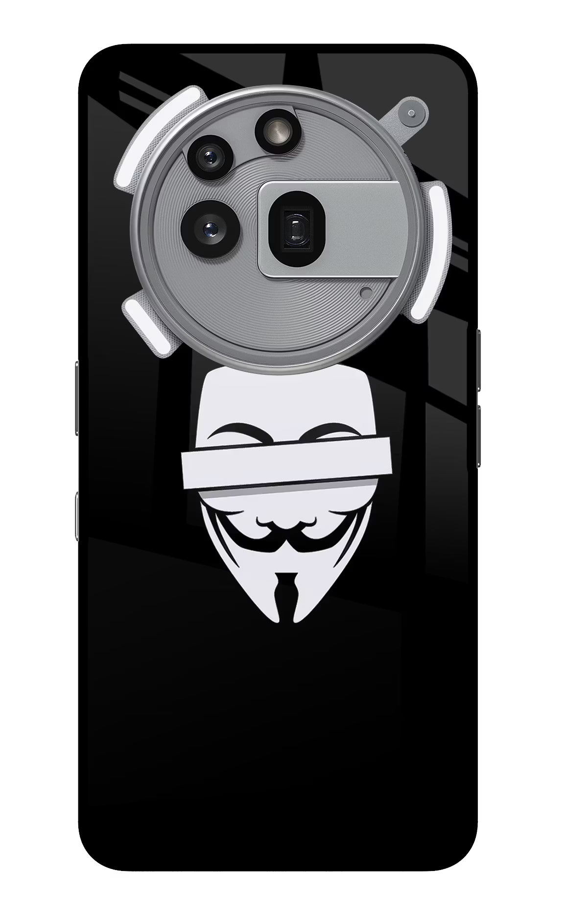 Anonymous Face Nothing Phone 3a Pro Glass Case - Anonymous Face Nothing Phone 3a Pro Glass Case Anonymous Face Nothing Phone 3a Pro Glass Case