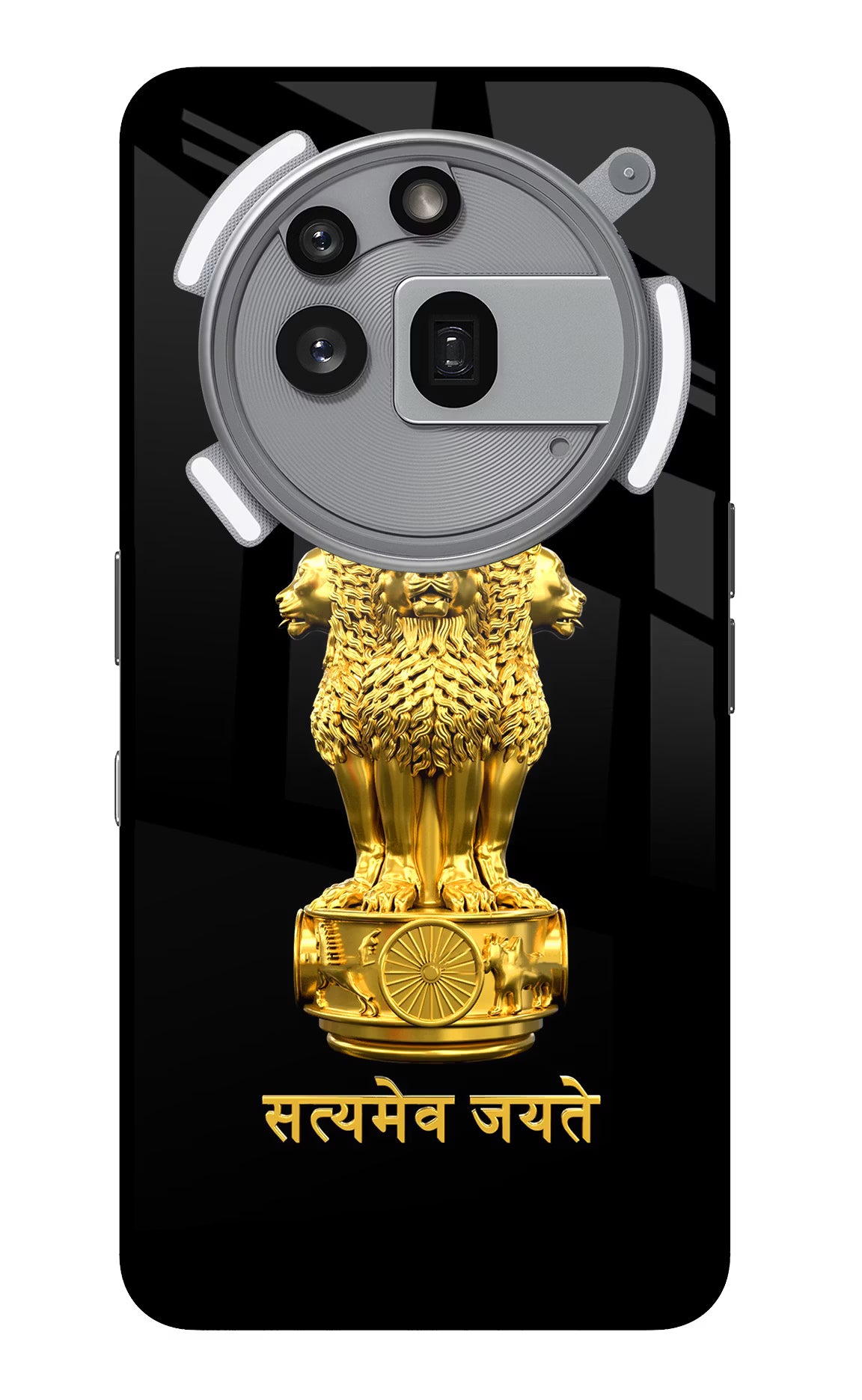 Satyamev Jayate Golden Nothing Phone 3a Pro Glass Case - Satyamev Jayate Golden Nothing Phone 3a Pro Glass Case Satyamev Jayate Golden Nothing Phone 3a Pro Glass Case