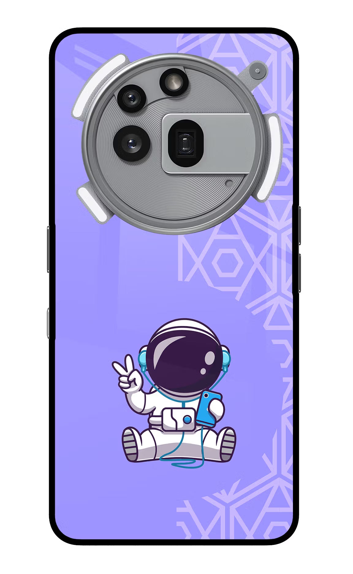 Cute Astronaut Chilling Nothing Phone 3a Pro Glass Case - Cute Astronaut Chilling Nothing Phone 3a Pro Glass Case Cute Astronaut Chilling Nothing Phone 3a Pro Glass Case