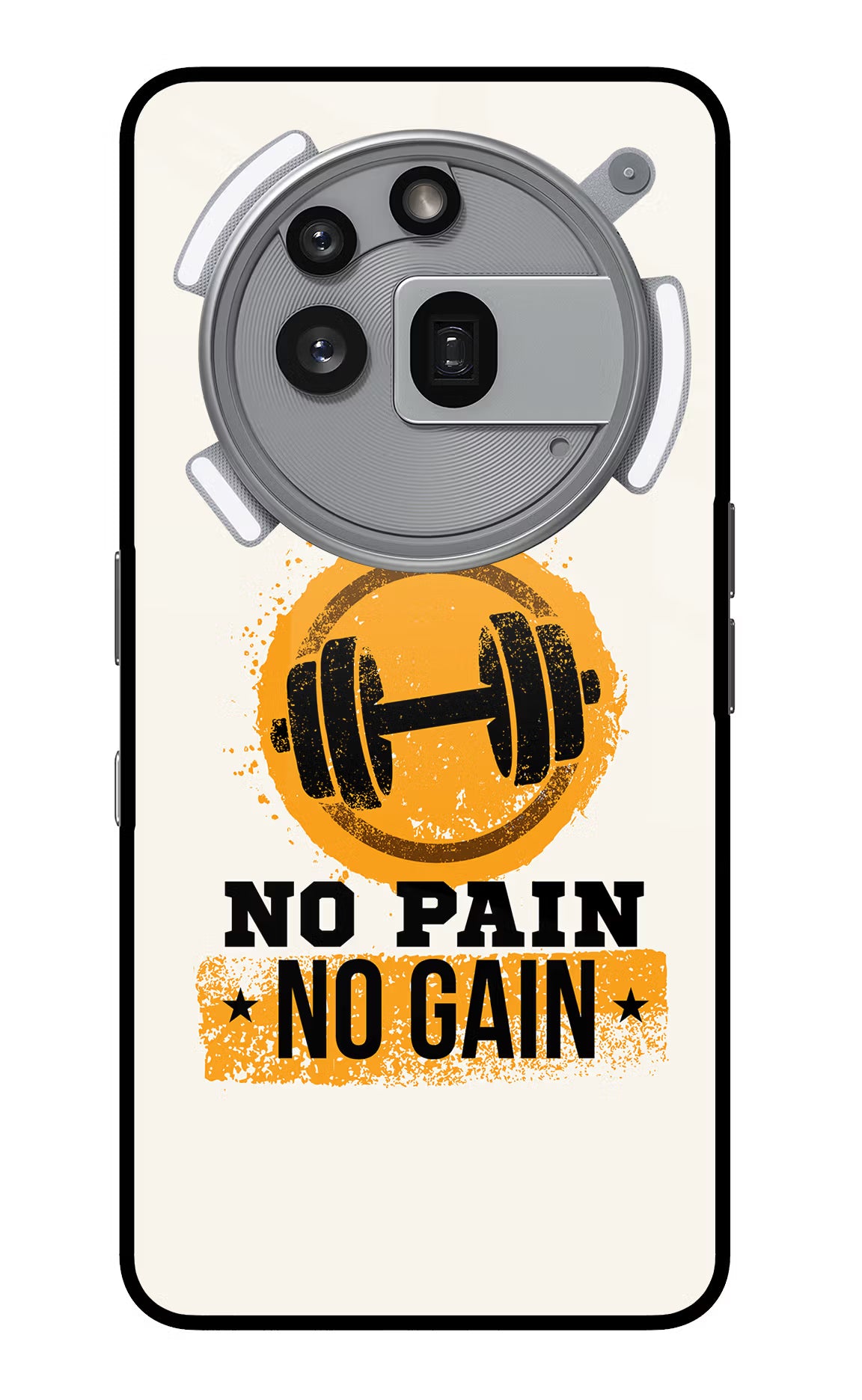No Pain No Gain Nothing Phone 3a Pro Back Cover - No Pain No Gain Nothing Phone 3a Pro Glass Case Back Cover by Casekaro No Pain No Gain Nothing Phone 3a Pro Glass Case Back Cover by Casekaro