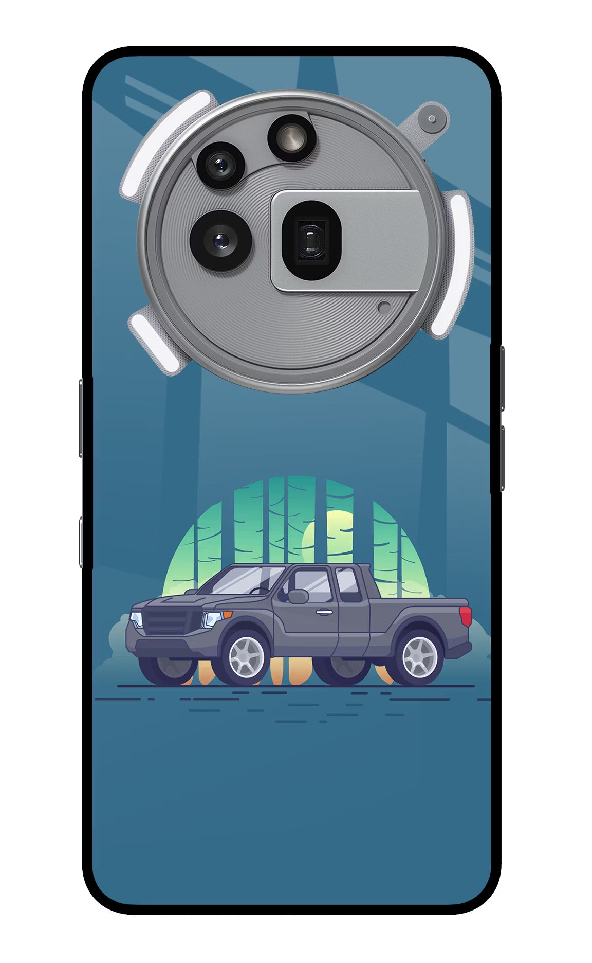 Retro Garage Vibe Nothing Phone 3a Pro Glass Case - Retro Garage Vibe Nothing Phone 3a Pro Glass Case Retro Garage Vibe Nothing Phone 3a Pro Glass Case