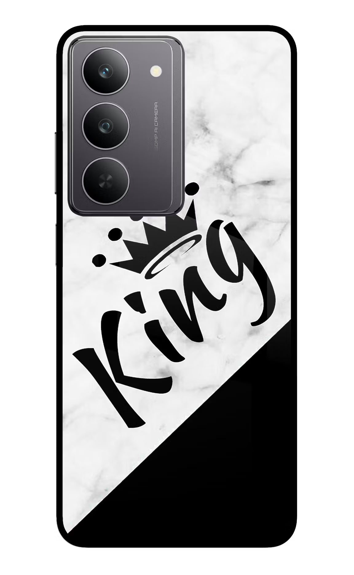 King Realme 14x 5G Glass Case - King Realme 14x 5G Glass Case King Realme 14x 5G Glass Case