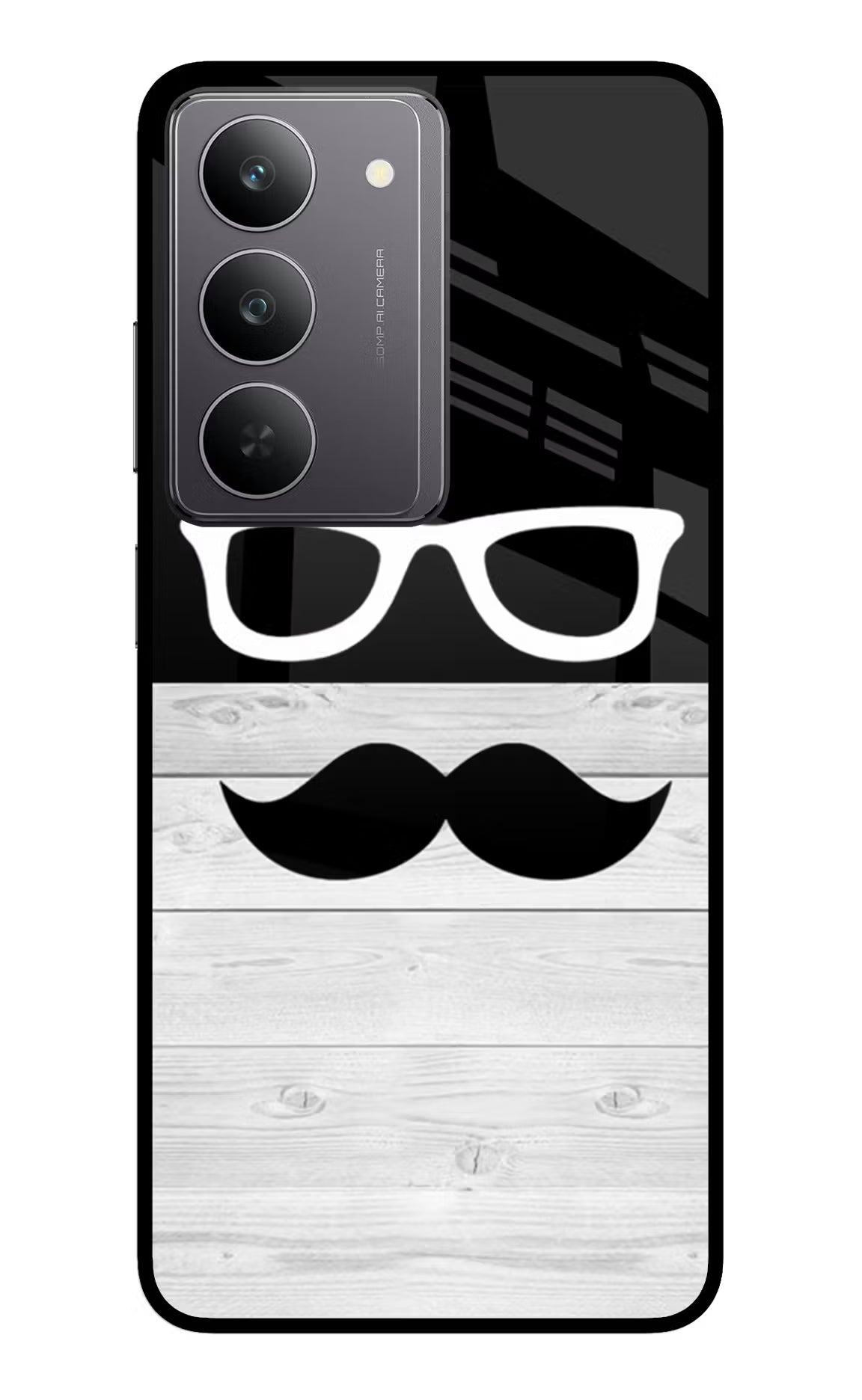 Mustache Realme 14x 5G Glass Case - Mustache Realme 14x 5G Glass Case Mustache Realme 14x 5G Glass Case