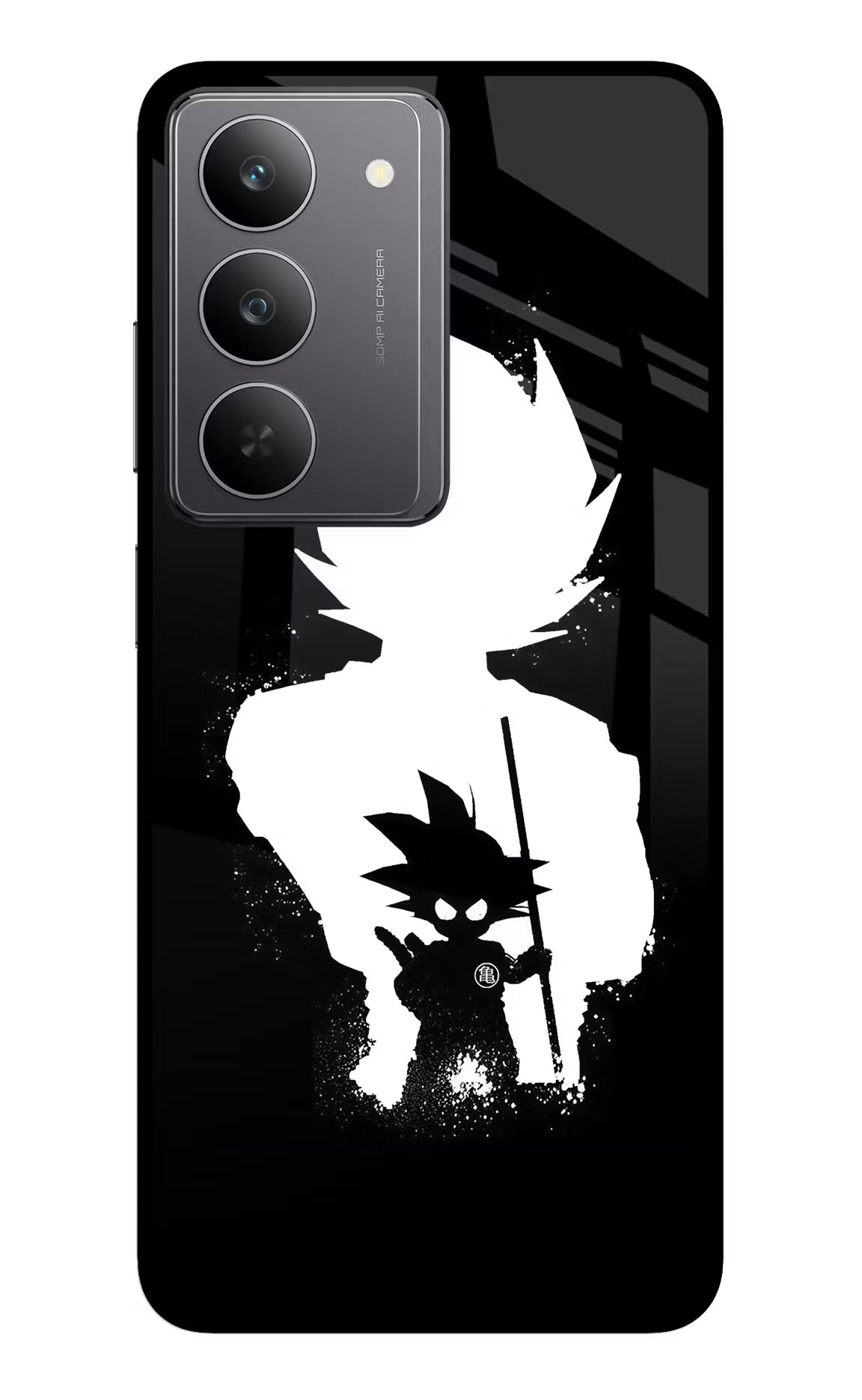 Goku Shadow Realme 14x 5G Glass Case - Goku Shadow Realme 14x 5G Glass Case Goku Shadow Realme 14x 5G Glass Case