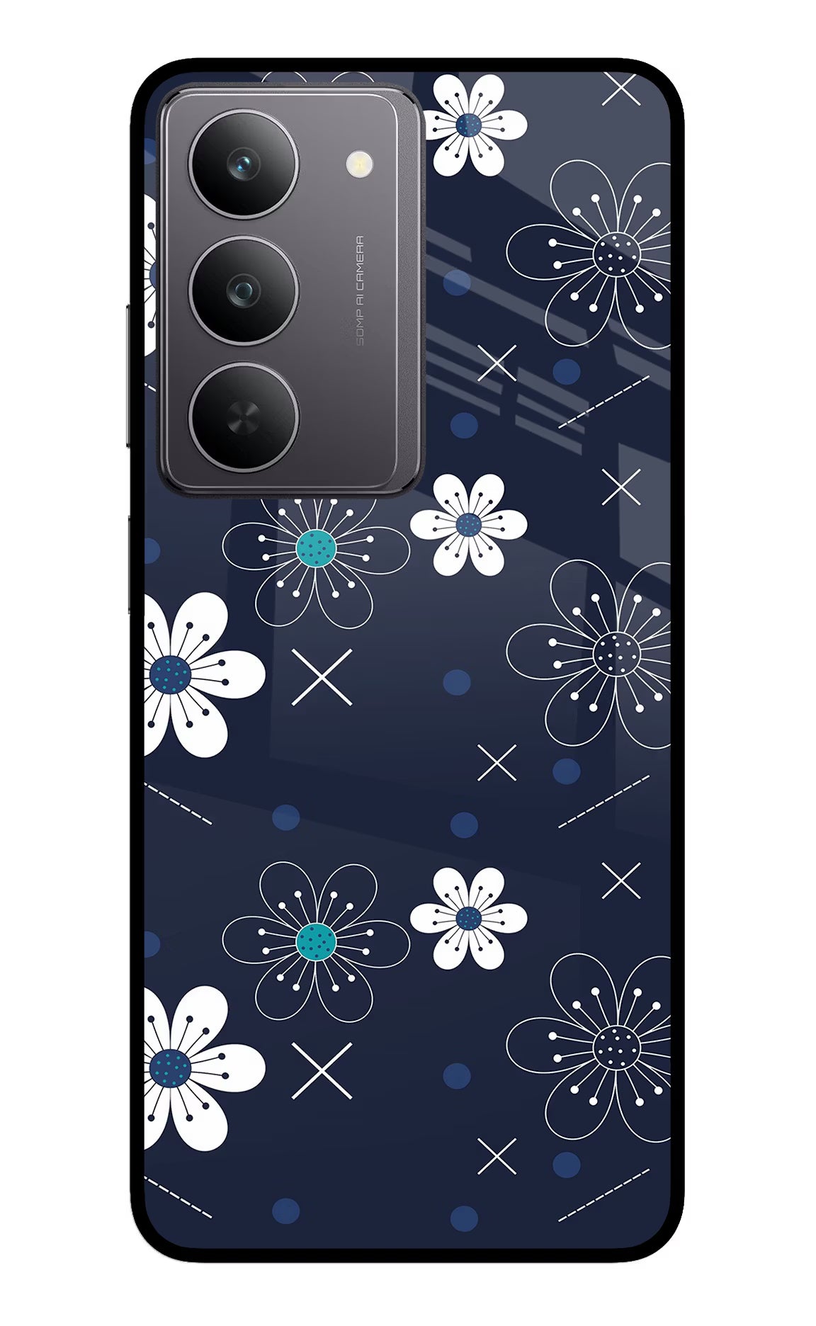 Flowers Realme 14x 5G Glass Case - Flowers Realme 14x 5G Glass Case Flowers Realme 14x 5G Glass Case