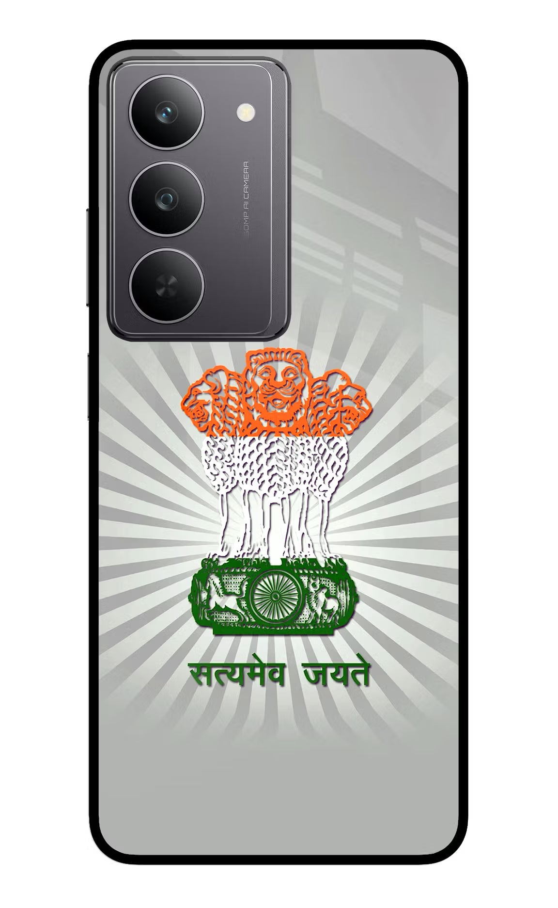 Satyamev Jayate Art Realme 14x 5G Glass Case - Satyamev Jayate Art Realme 14x 5G Glass Case Satyamev Jayate Art Realme 14x 5G Glass Case