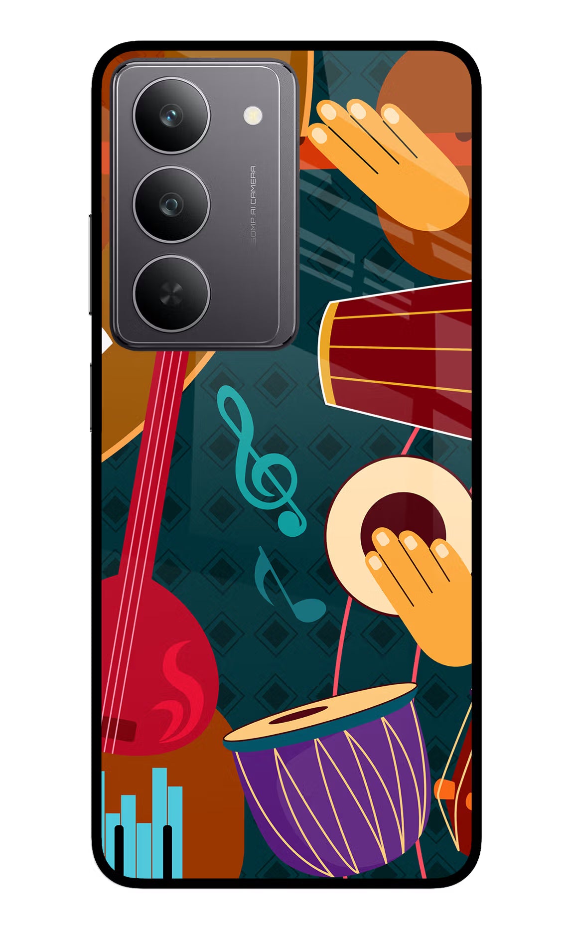 Music Instrument Realme 14x 5G Glass Case - Music Instrument Realme 14x 5G Glass Case Music Instrument Realme 14x 5G Glass Case