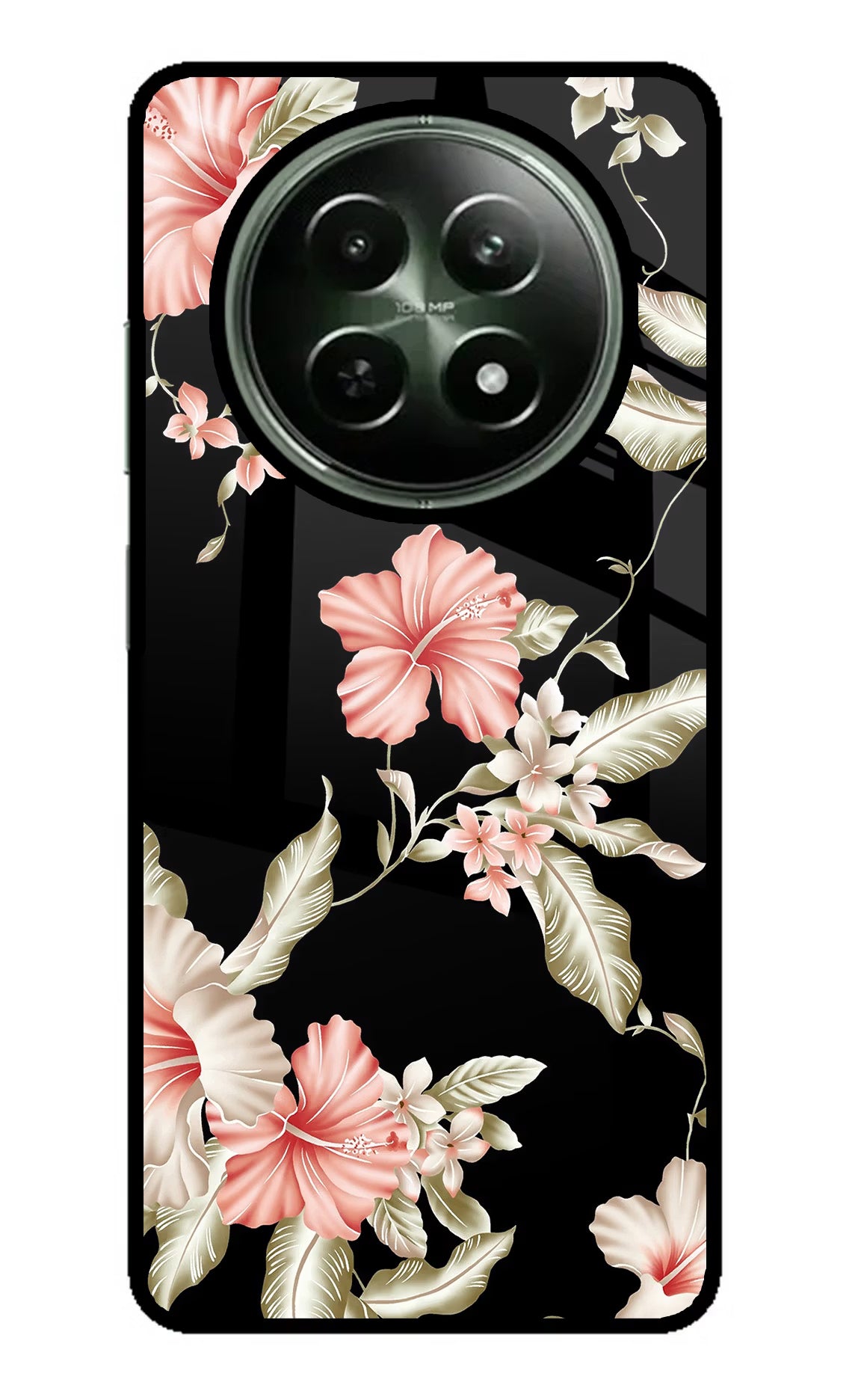 Flowers Realme 12x 5G Back Cover - Flowers Realme 12x 5G Glass Case Back Cover by Casekaro Flowers Realme 12x 5G Glass Case Back Cover by Casekaro