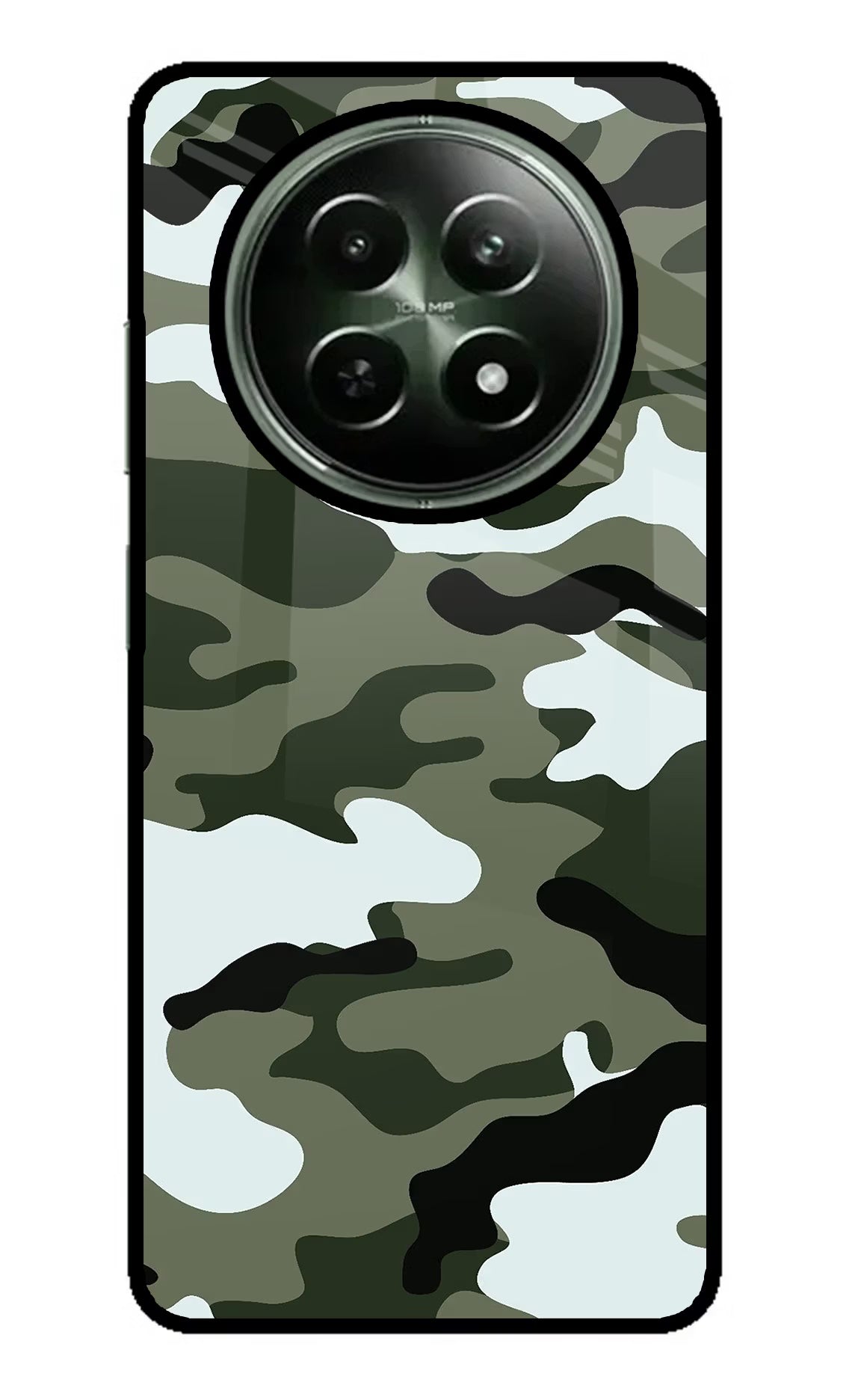Camouflage Realme 12x 5G Glass Case - Camouflage Realme 12x 5G Glass Case Camouflage Realme 12x 5G Glass Case