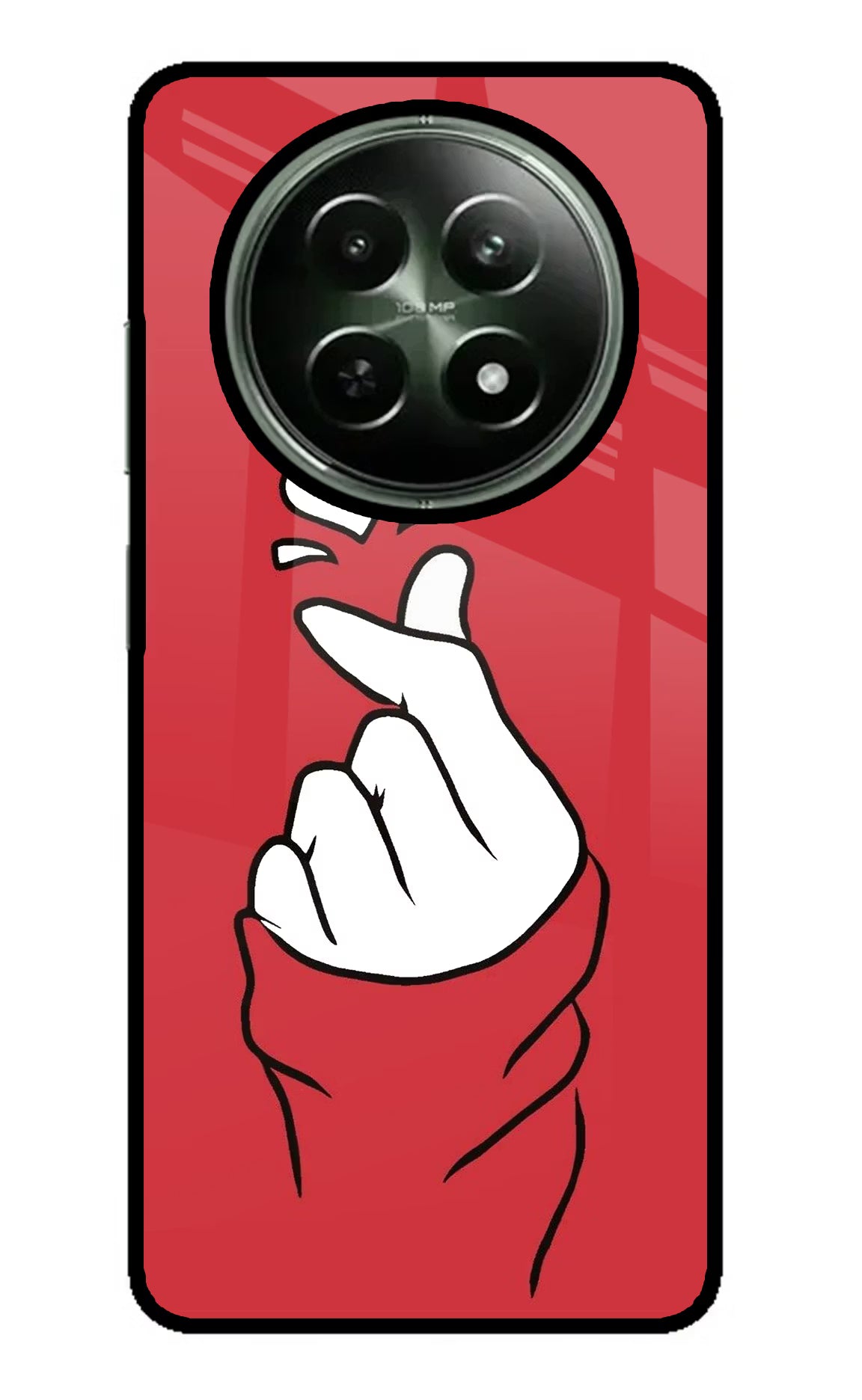 Korean Love Sign Realme 12x 5G Glass Case - Korean Love Sign Realme 12x 5G Glass Case Korean Love Sign Realme 12x 5G Glass Case