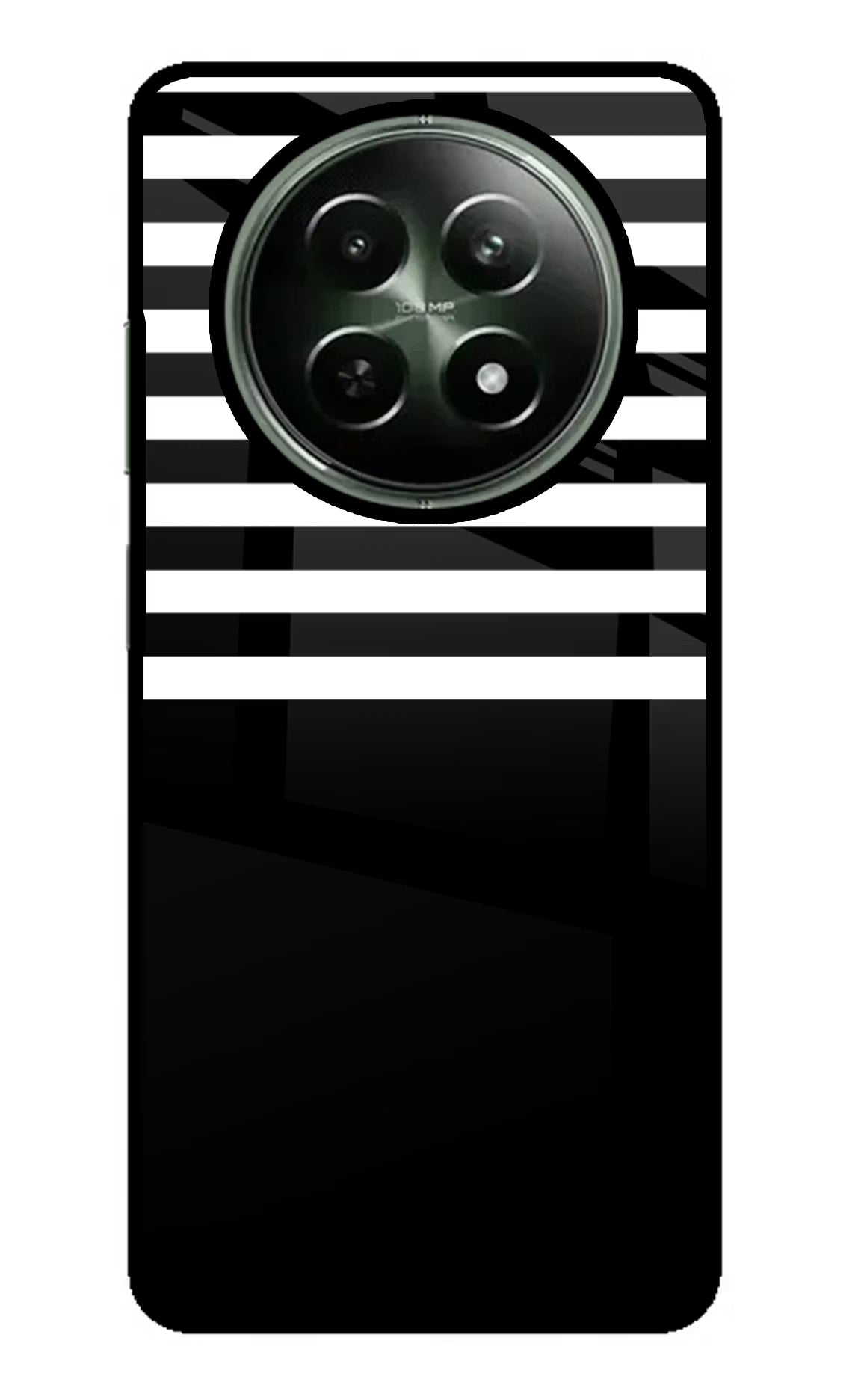 Black and White Print Realme 12x 5G Glass Case - Black and White Print Realme 12x 5G Glass Case Black and White Print Realme 12x 5G Glass Case