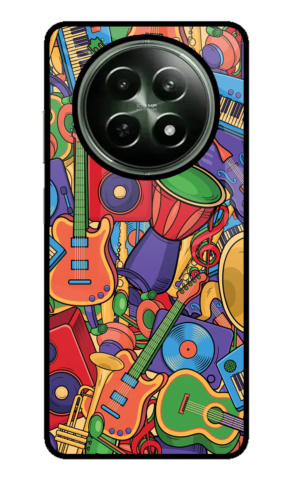 Music Instrument Doodle Realme 12x 5G Glass Case - Music Instrument Doodle Realme 12x 5G Glass Case Music Instrument Doodle Realme 12x 5G Glass Case
