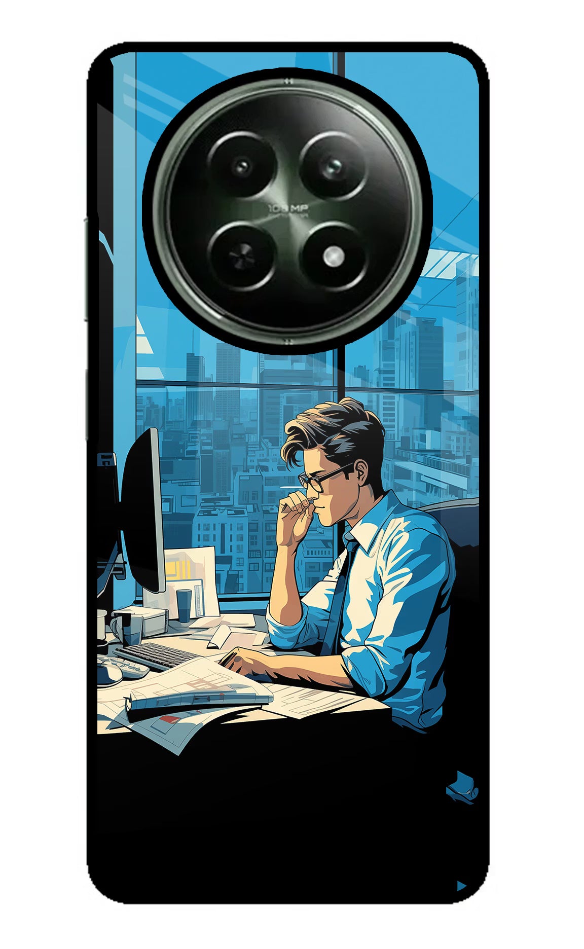 Focused Hustler (AI Generated) Realme 12x 5G Glass Case - Focused Hustler (AI Generated) Realme 12x 5G Glass Case Focused Hustler (AI Generated) Realme 12x 5G Glass Case