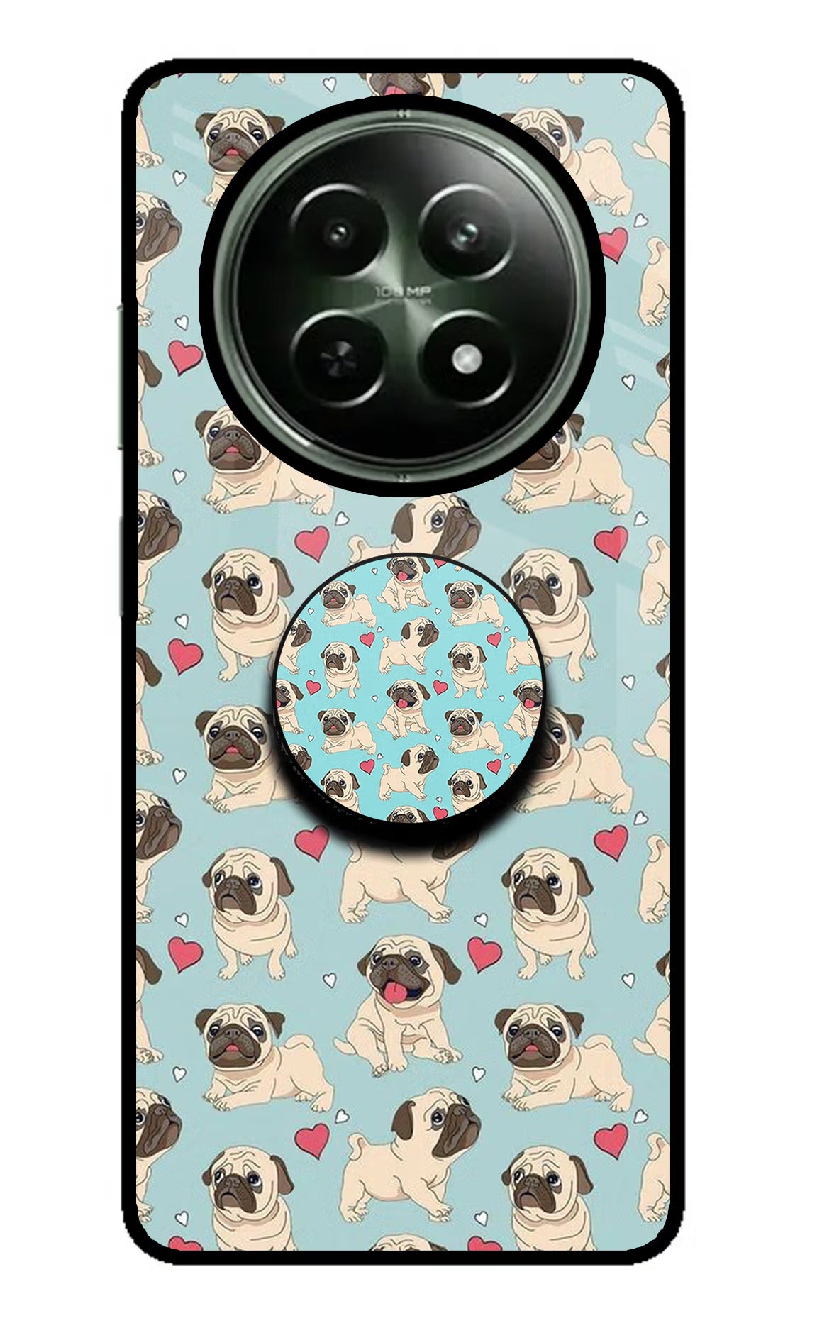 Pug Dog Realme 12x 5G Pop Case - Pug Dog Realme 12x 5G Pop Case by Casekaro Pug Dog Realme 12x 5G Pop Case by Casekaro