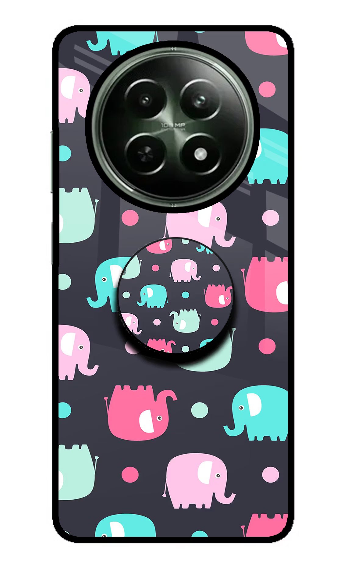 Baby Elephants Realme 12x 5G Pop Case - Baby Elephants Realme 12x 5G Pop Case by Casekaro Baby Elephants Realme 12x 5G Pop Case by Casekaro