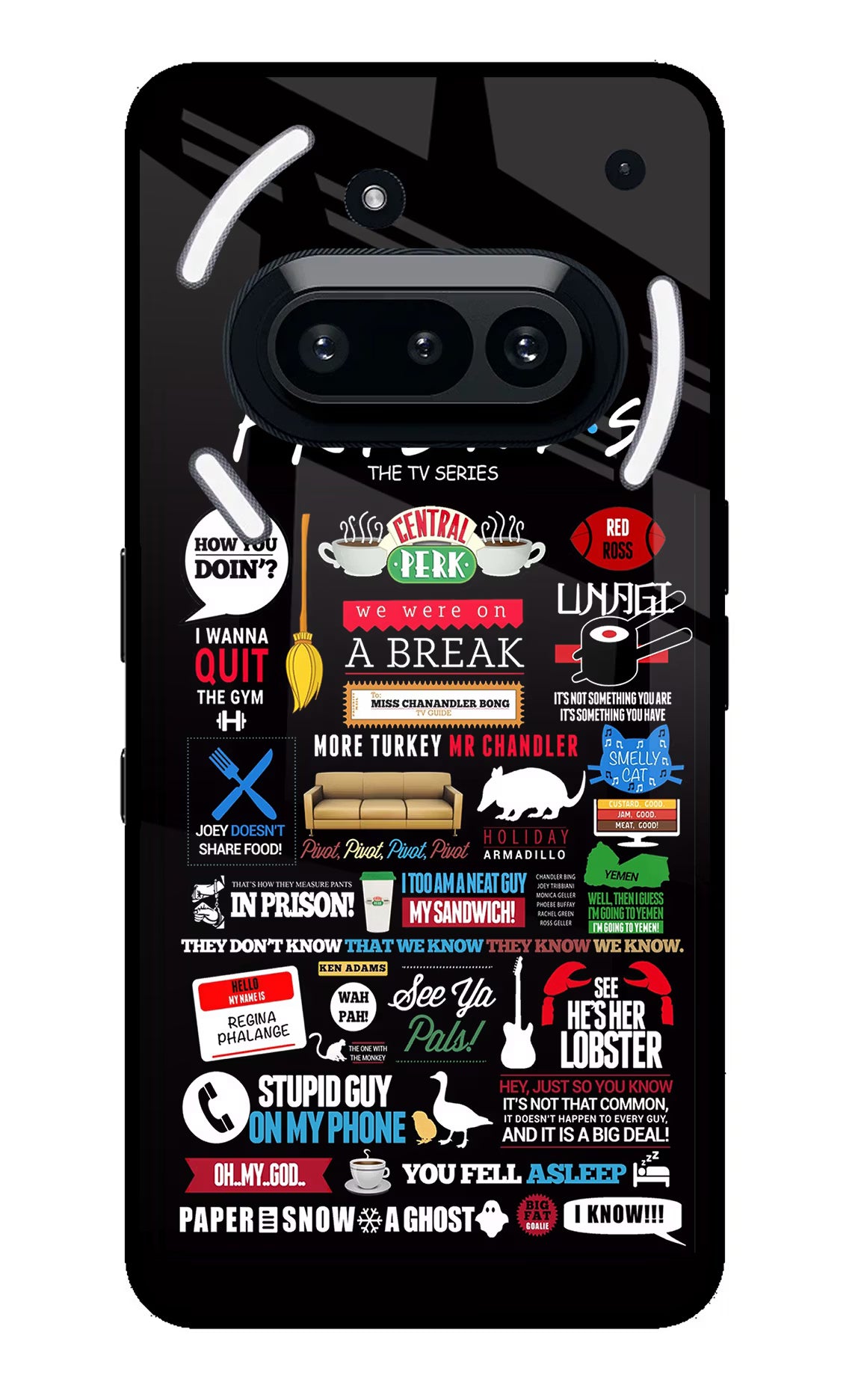 FRIENDS Nothing Phone 3A Glass Case - FRIENDS Nothing Phone 3A Glass Case FRIENDS Nothing Phone 3A Glass Case