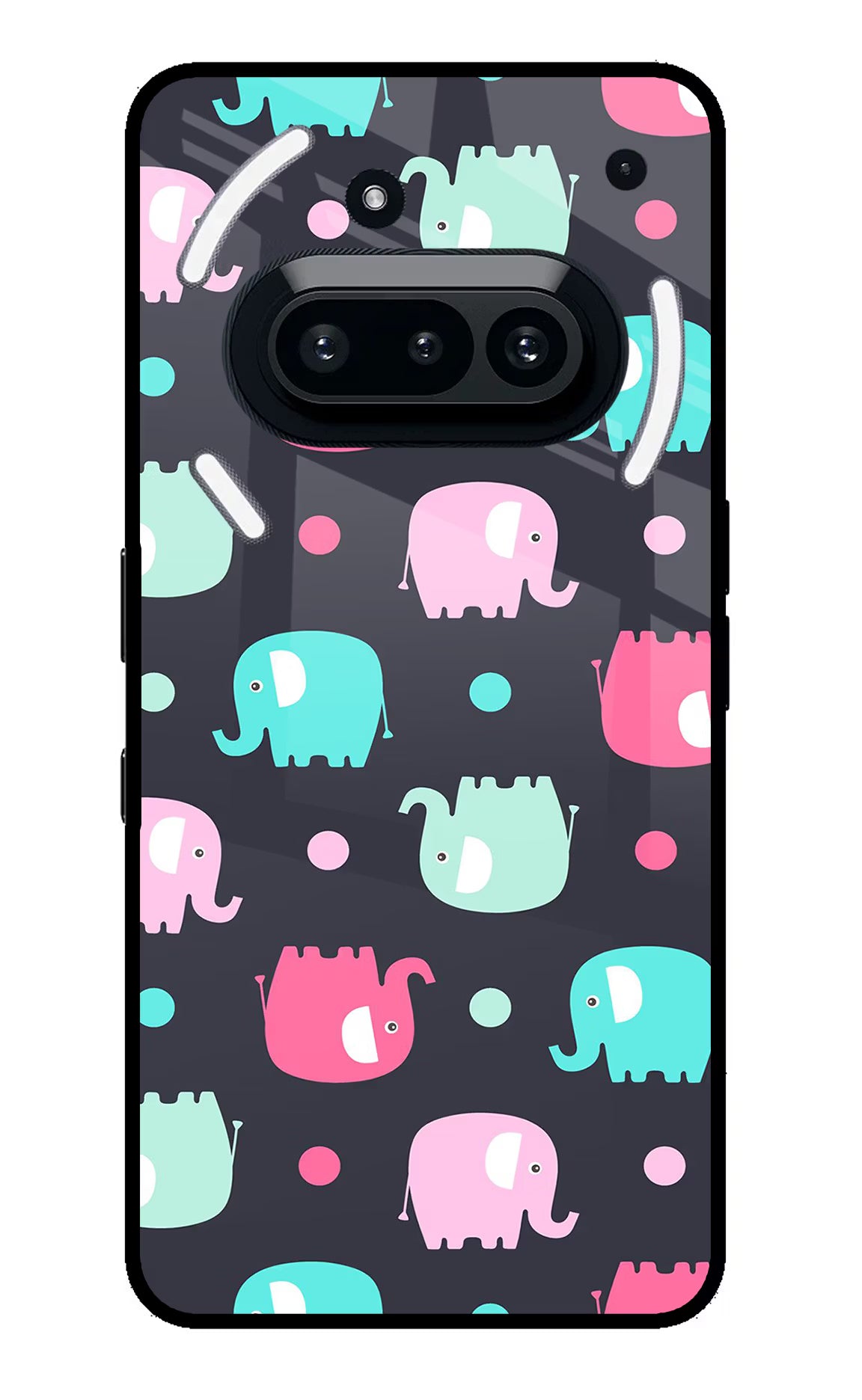 Elephants Nothing Phone 3A Glass Case - Elephants Nothing Phone 3A Glass Case Elephants Nothing Phone 3A Glass Case