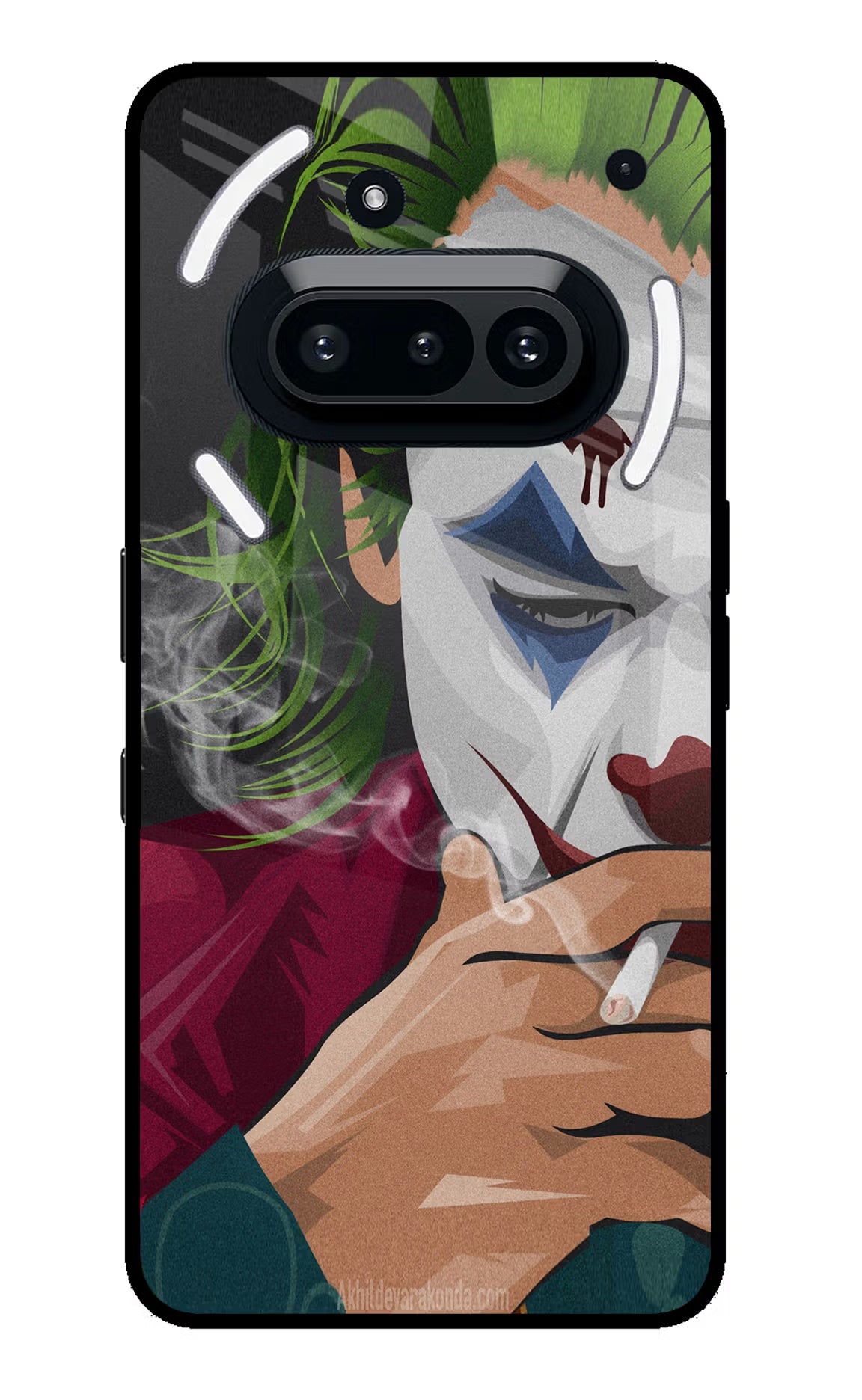 Joker Smoking Nothing Phone 3A Glass Case - Joker Smoking Nothing Phone 3A Glass Case Joker Smoking Nothing Phone 3A Glass Case