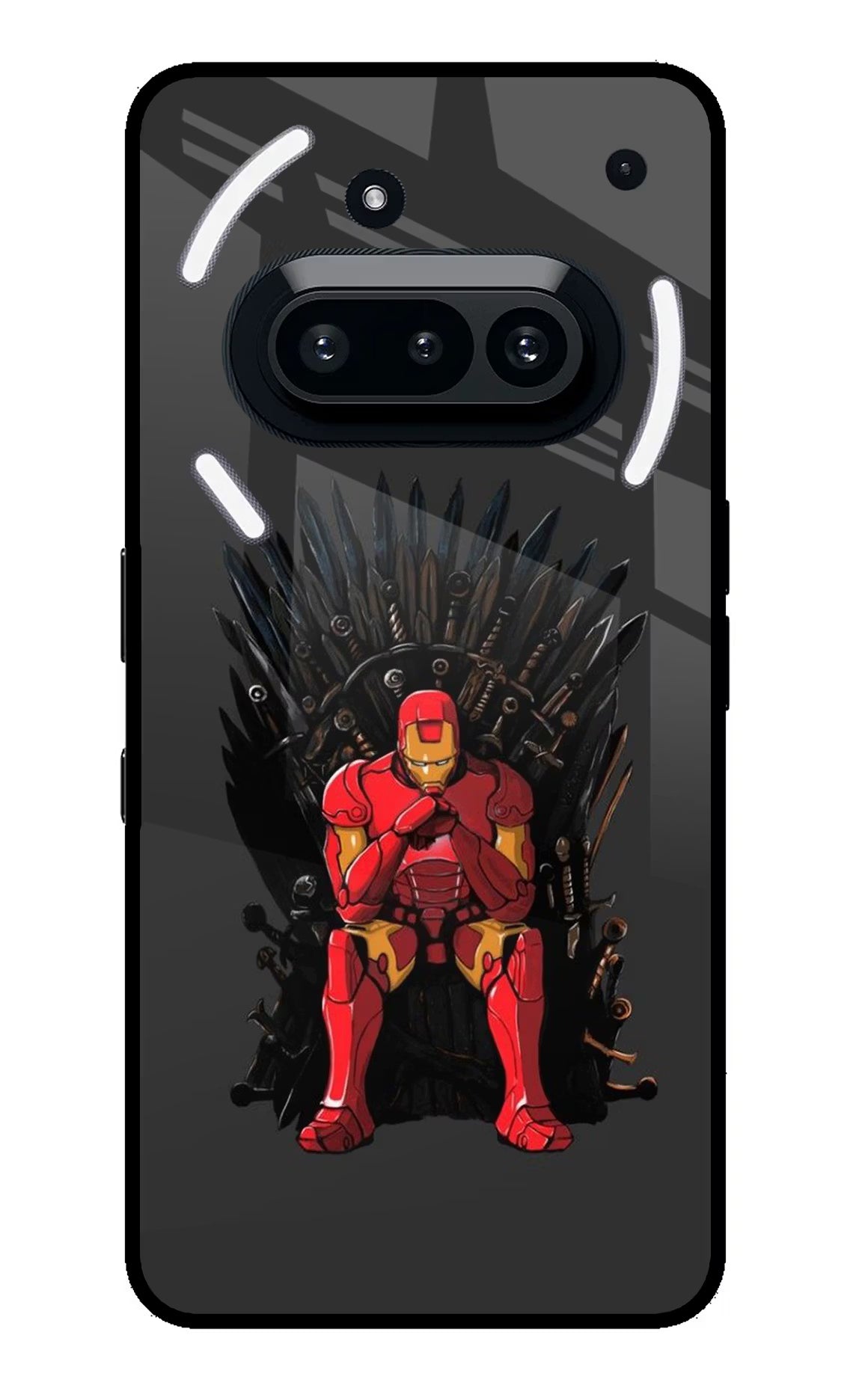 Ironman Throne Nothing Phone 3A Glass Case - Ironman Throne Nothing Phone 3A Glass Case Ironman Throne Nothing Phone 3A Glass Case