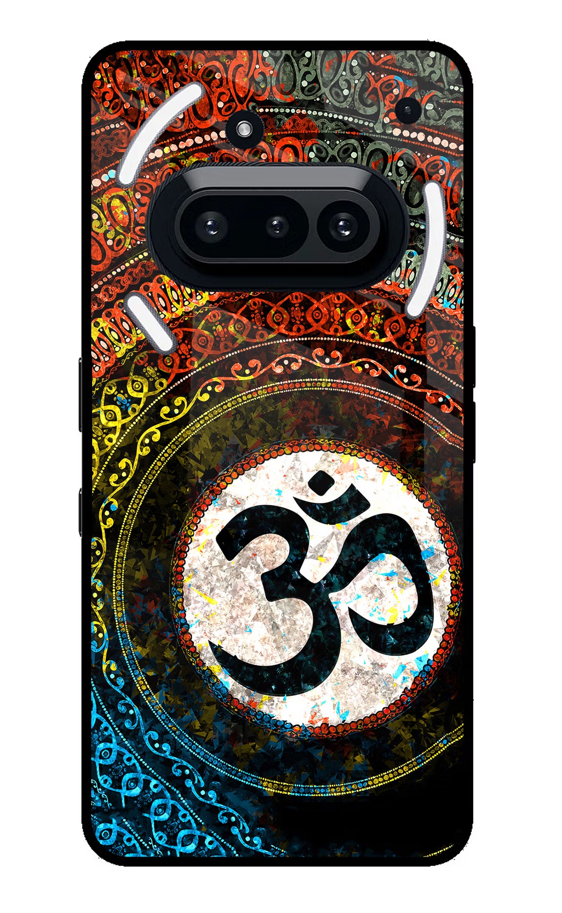 Om Cultural Nothing Phone 3A Glass Case - Om Cultural Nothing Phone 3A Glass Case Om Cultural Nothing Phone 3A Glass Case