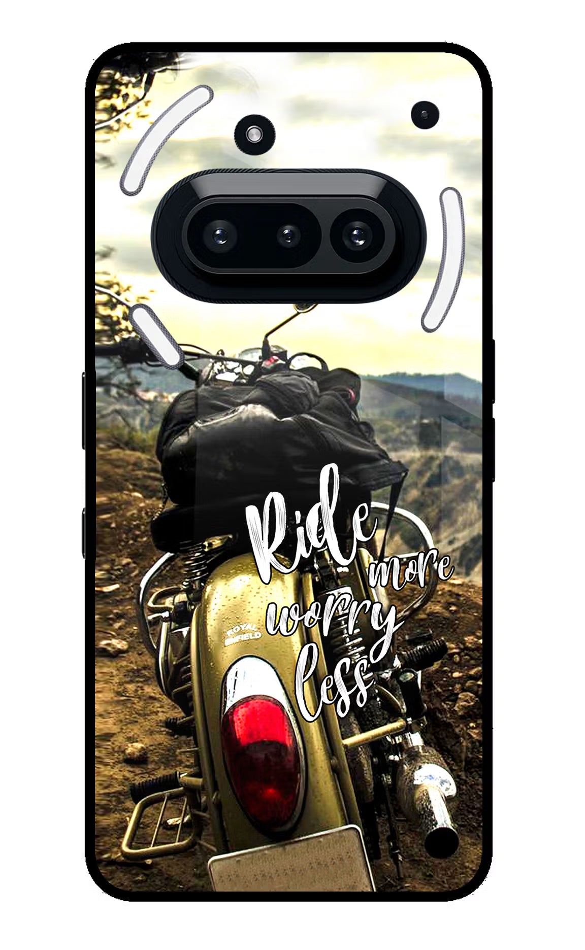 Ride More Worry Less Nothing Phone 3A Glass Case - Ride More Worry Less Nothing Phone 3A Glass Case Ride More Worry Less Nothing Phone 3A Glass Case