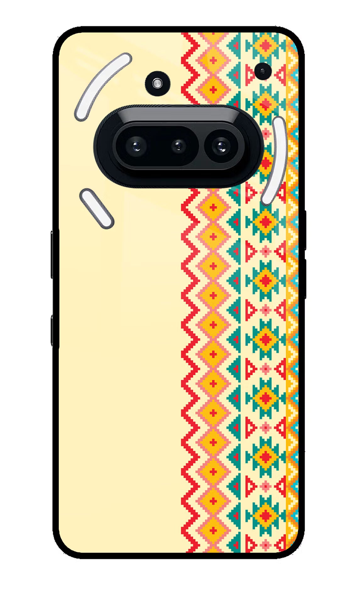 Ethnic Seamless Nothing Phone 3A Glass Case - Ethnic Seamless Nothing Phone 3A Glass Case Ethnic Seamless Nothing Phone 3A Glass Case