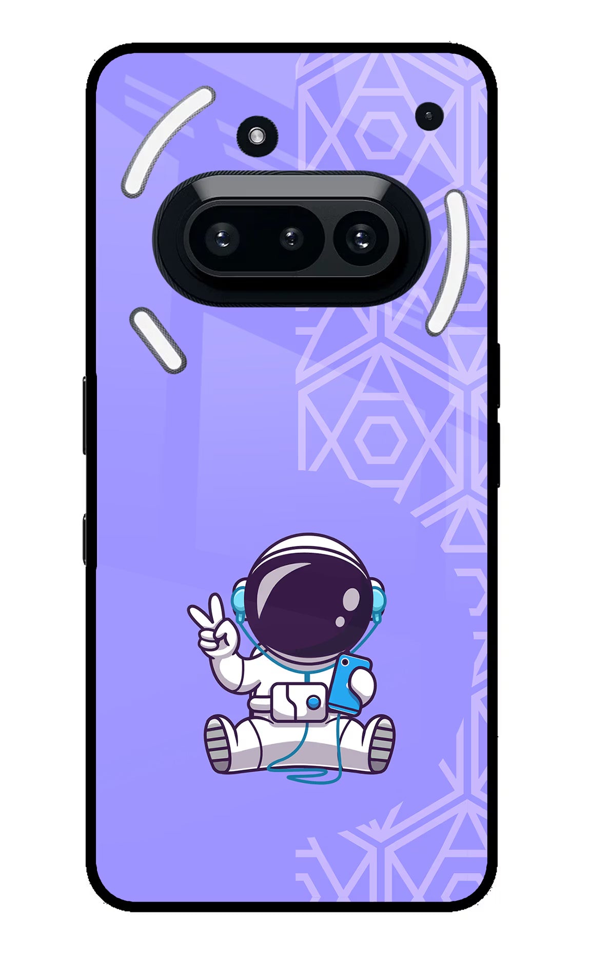 Cute Astronaut Chilling Nothing Phone 3A Glass Case - Cute Astronaut Chilling Nothing Phone 3A Glass Case Cute Astronaut Chilling Nothing Phone 3A Glass Case