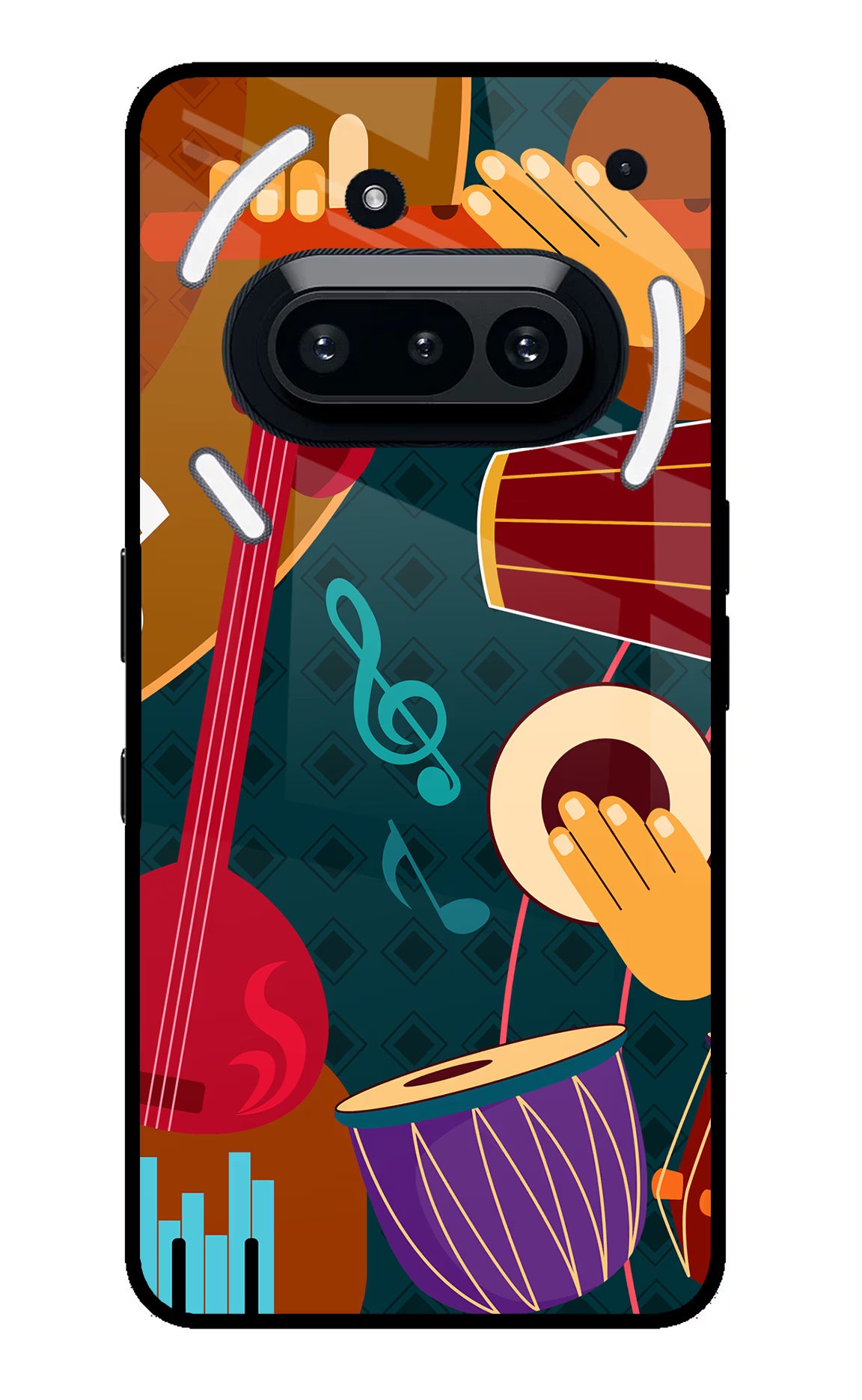Music Instrument Nothing Phone 3A Glass Case - Music Instrument Nothing Phone 3A Glass Case Music Instrument Nothing Phone 3A Glass Case