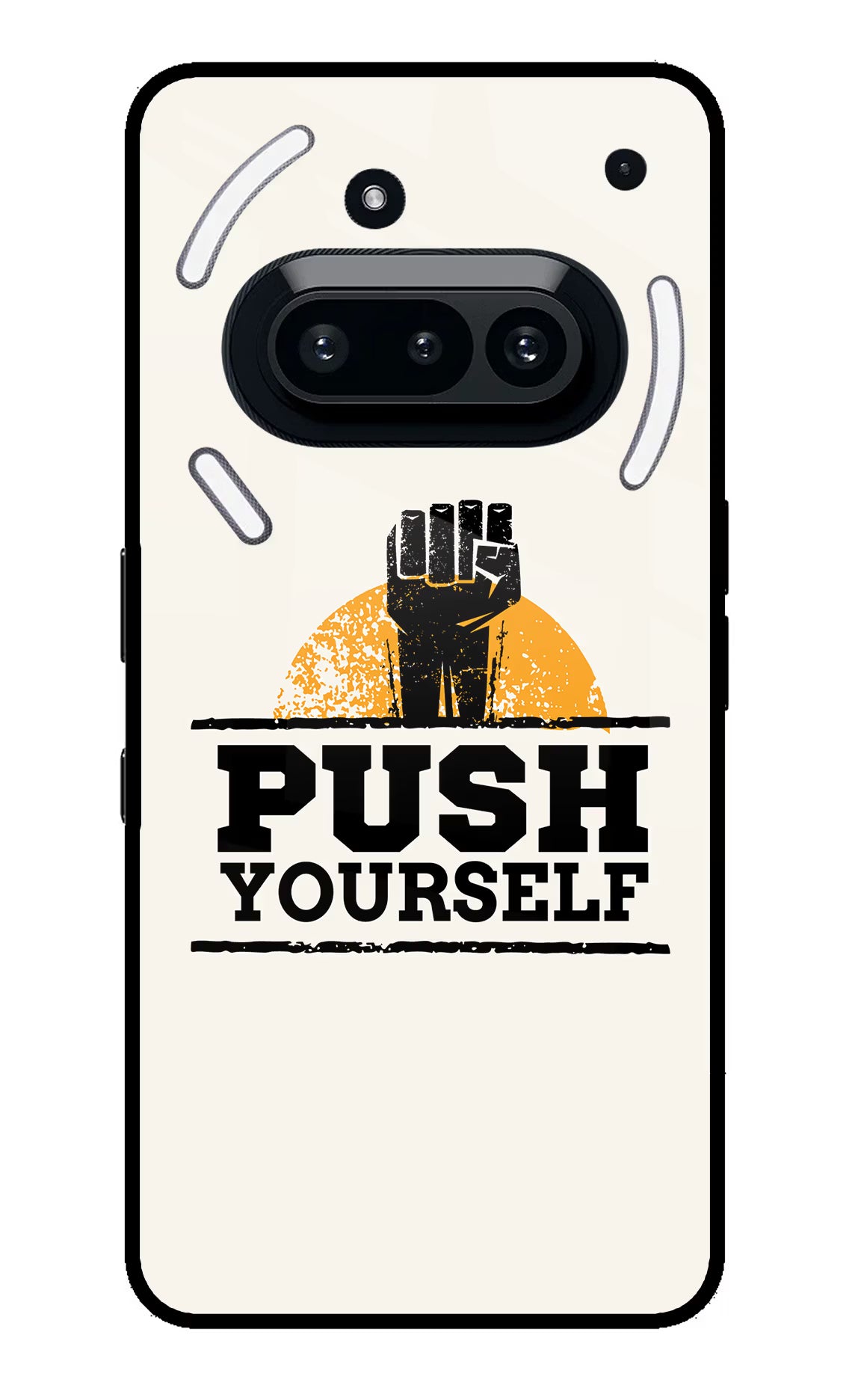 Push Yourself Nothing Phone 3A Glass Case - Push Yourself Nothing Phone 3A Glass Case Push Yourself Nothing Phone 3A Glass Case