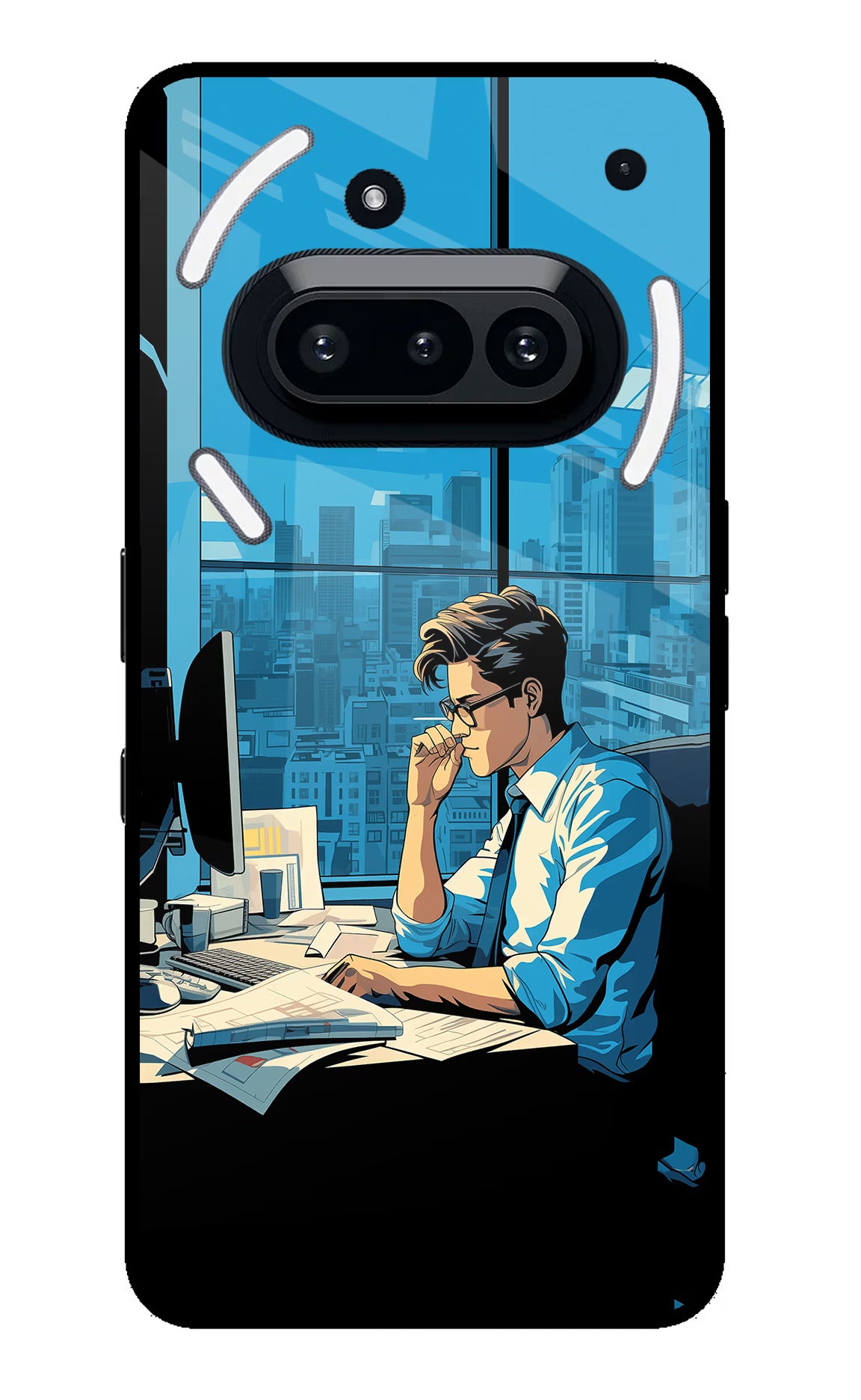 Focused Hustler (AI Generated) Nothing Phone 3A Glass Case - Focused Hustler (AI Generated) Nothing Phone 3A Glass Case Focused Hustler (AI Generated) Nothing Phone 3A Glass Case