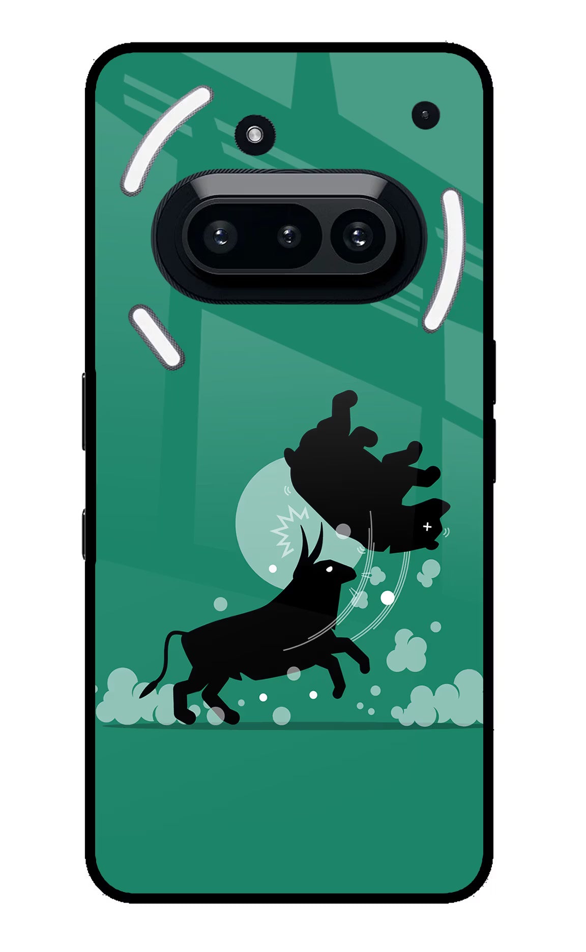 Bull Conqueror Nothing Phone 3A Glass Case - Bull Conqueror Nothing Phone 3A Glass Case Bull Conqueror Nothing Phone 3A Glass Case