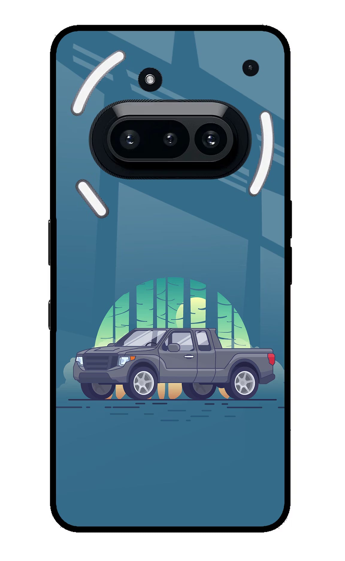 Retro Garage Vibe Nothing Phone 3A Glass Case - Retro Garage Vibe Nothing Phone 3A Glass Case Retro Garage Vibe Nothing Phone 3A Glass Case