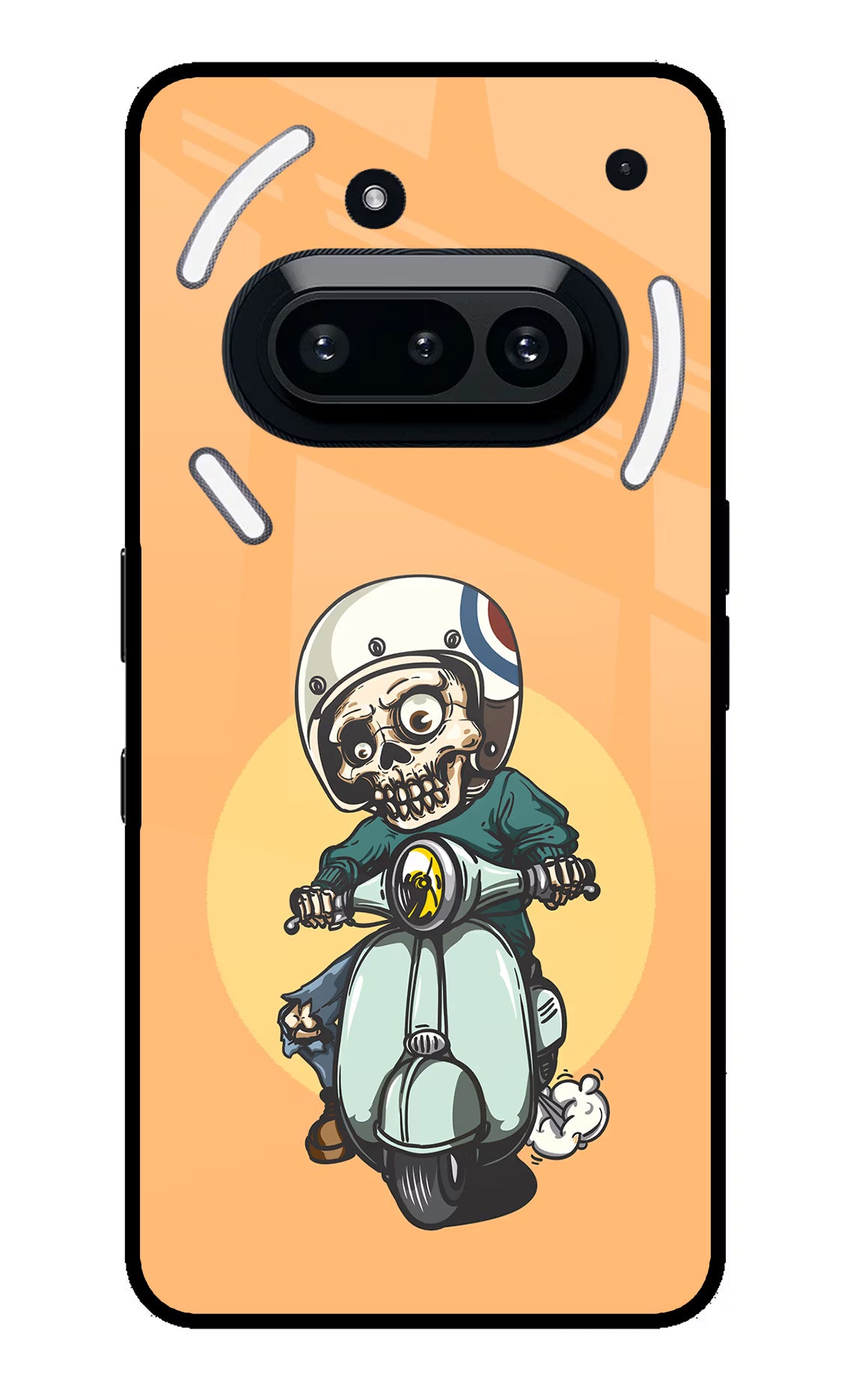 Undead Biker Nothing Phone 3A Glass Case - Undead Biker Nothing Phone 3A Glass Case Undead Biker Nothing Phone 3A Glass Case