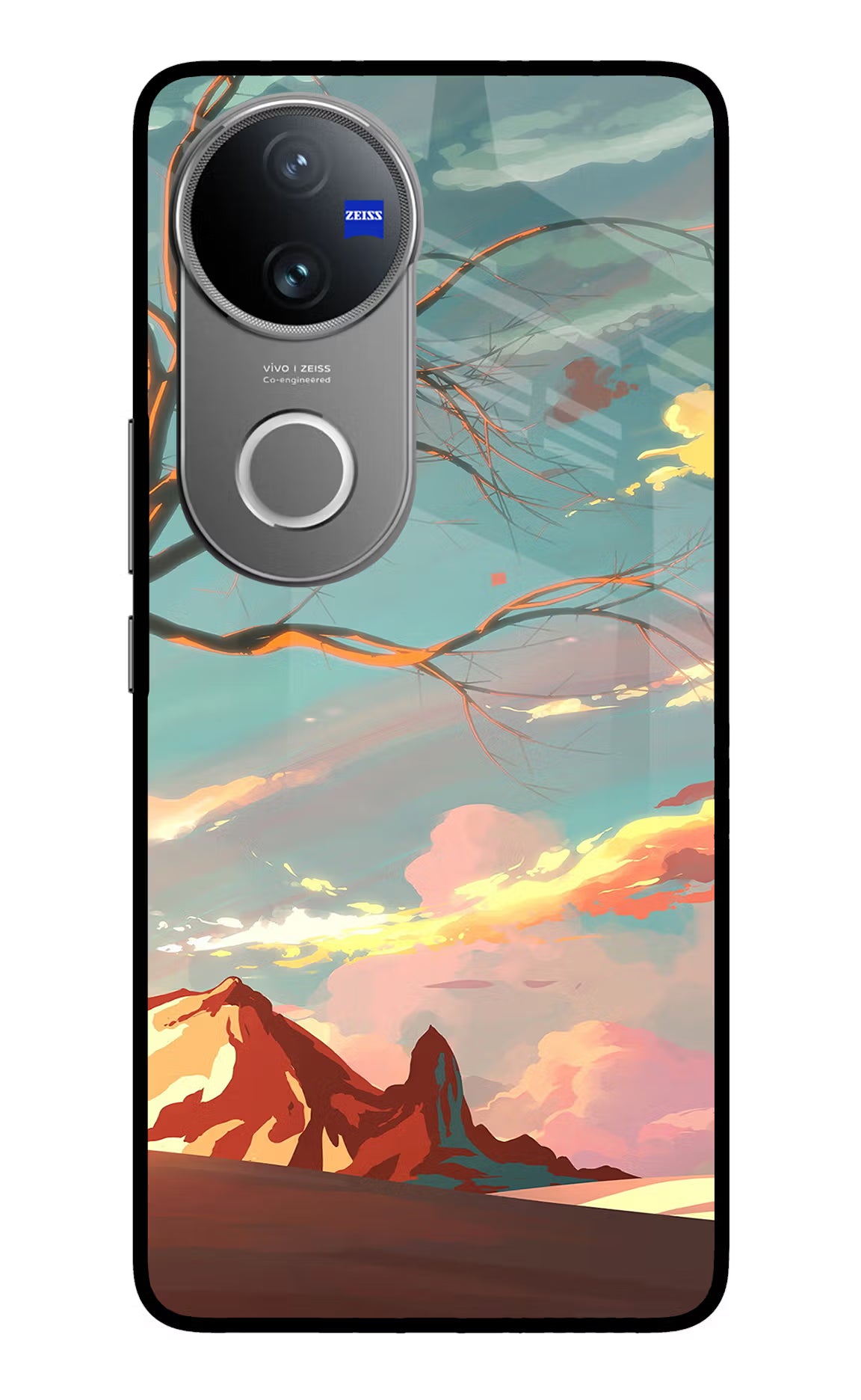 Scenery Vivo V50 5G Glass Case Back Cover by Casekaro