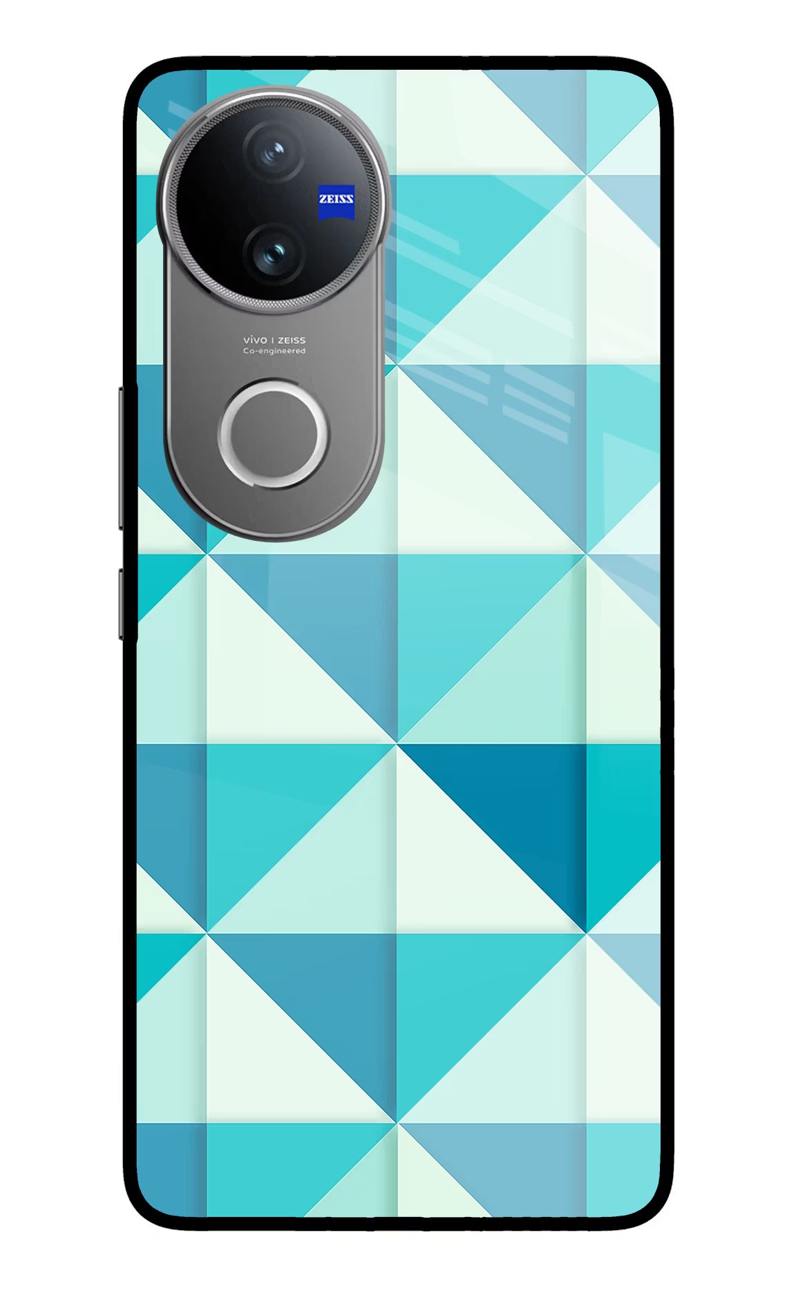 Abstract Vivo V50 5G Glass Case Back Cover by Casekaro