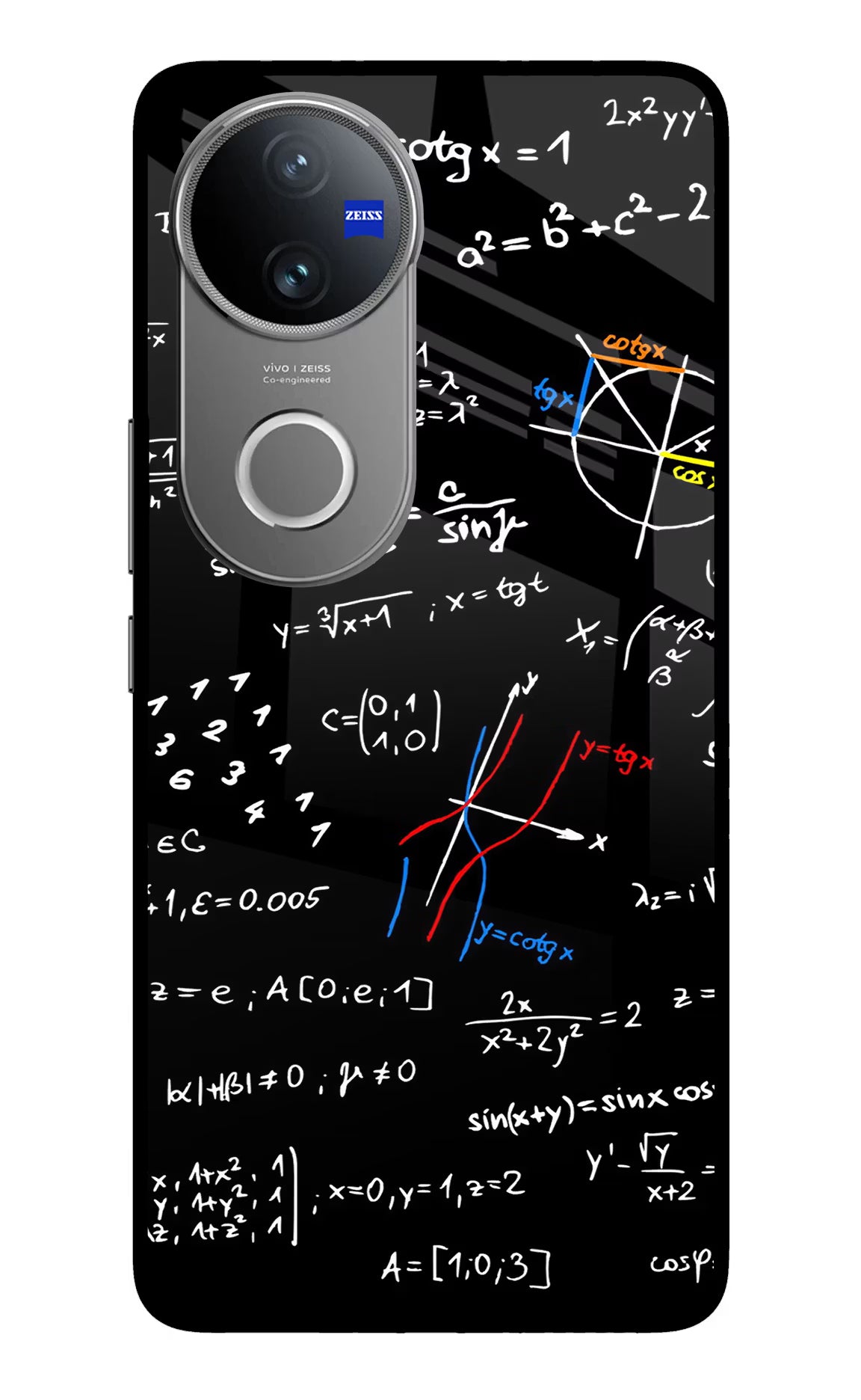 Mathematics Formula Vivo V50 5G Glass Case Back Cover by Casekaro