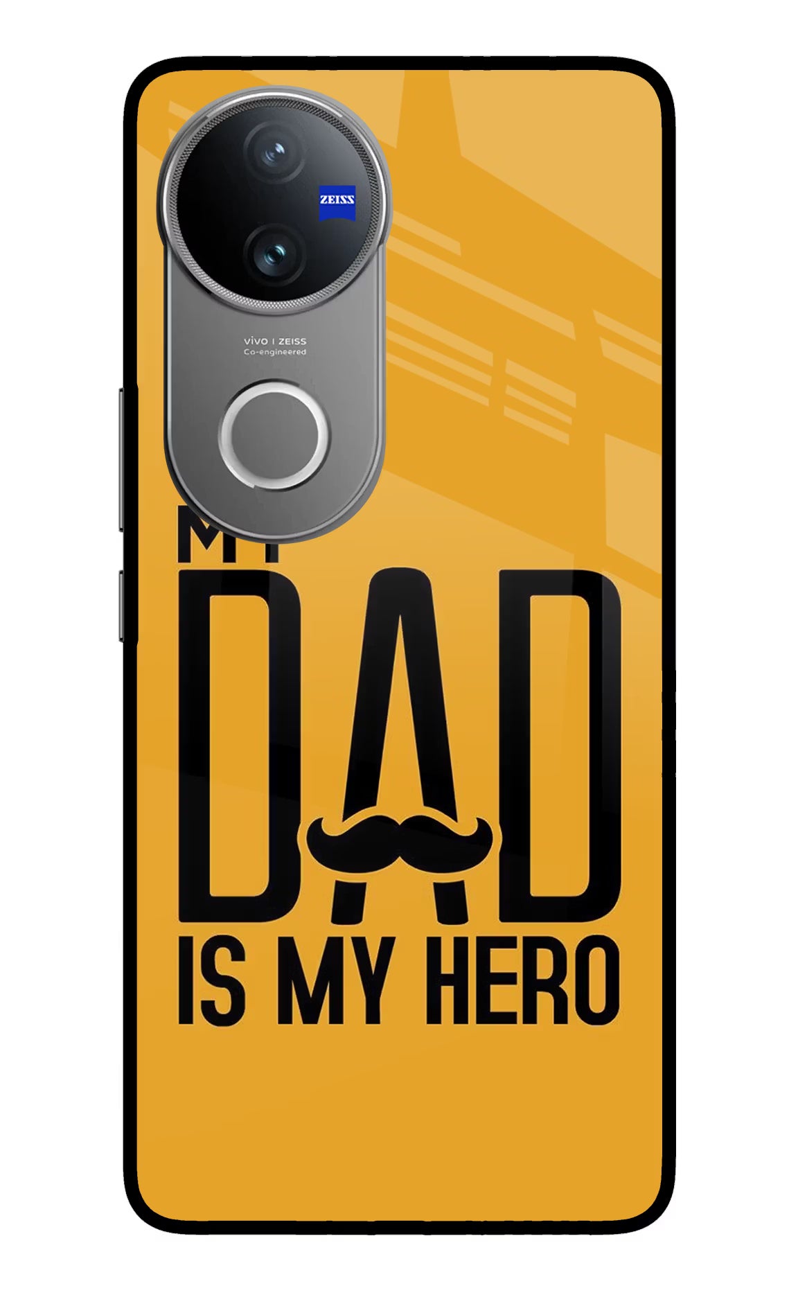 My Dad Is My Hero Vivo V50 5G Glass Case Back Cover by Casekaro