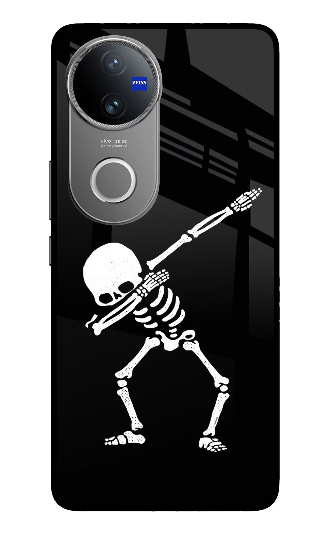 Dabbing Skeleton Art Vivo V50 5G Glass Case - Dabbing Skeleton Art Vivo V50 5G Glass Case Dabbing Skeleton Art Vivo V50 5G Glass Case