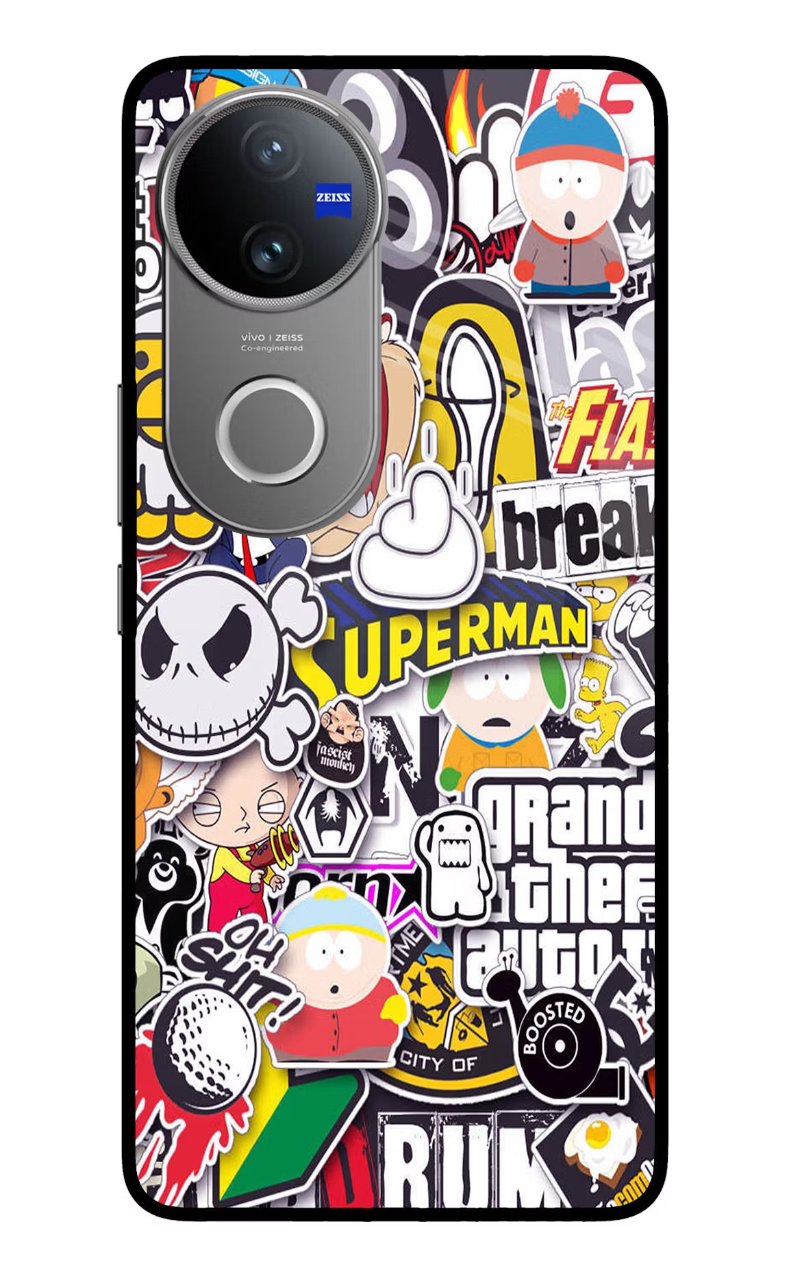 Sticker Bomb Vivo V50 5G Glass Case - Sticker Bomb Vivo V50 5G Glass Case Sticker Bomb Vivo V50 5G Glass Case
