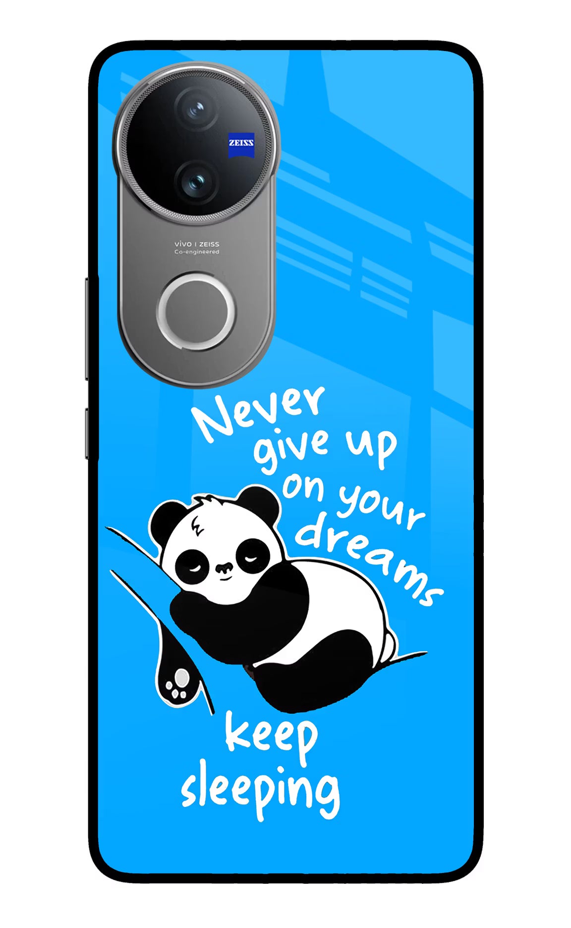 Keep Sleeping Vivo V50 5G Glass Case Back Cover by Casekaro